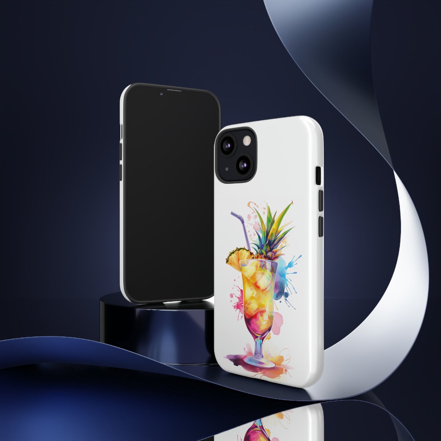Pina Colada Cocktail Hawaiian Tropical Phone Case, Island Tropics, Wireless Compatible, Protective Cell Phone Case iPhone, Samsung, Pixel