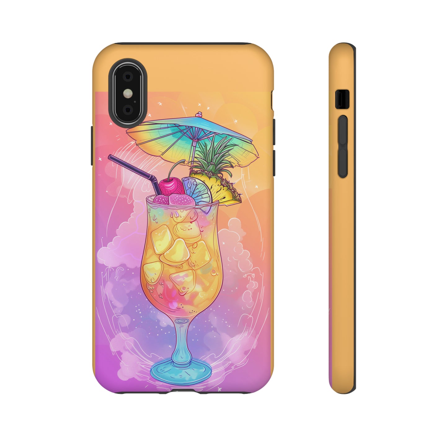 Pina Colada Cocktail Hawaiian Tropical Phone Case, Island Tropics, Wireless Compatible, Protective Cell Phone Case iPhone, Samsung, Pixel