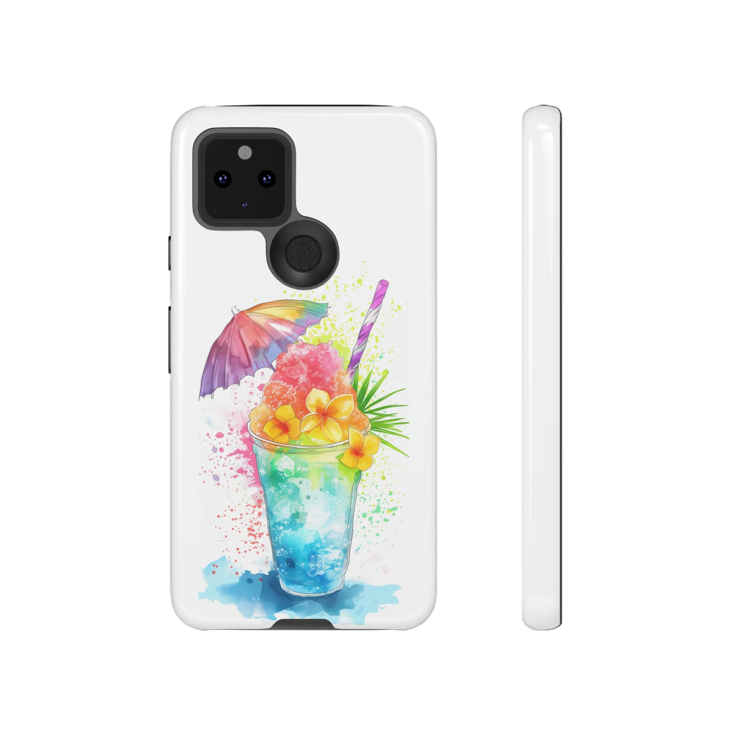 Shave Ice Plumerias Hawaiian Tropical Phone Case, 808, Island Tropics, Wireless Compatible, Protective Cell Case iPhone, Samsung, Pixel