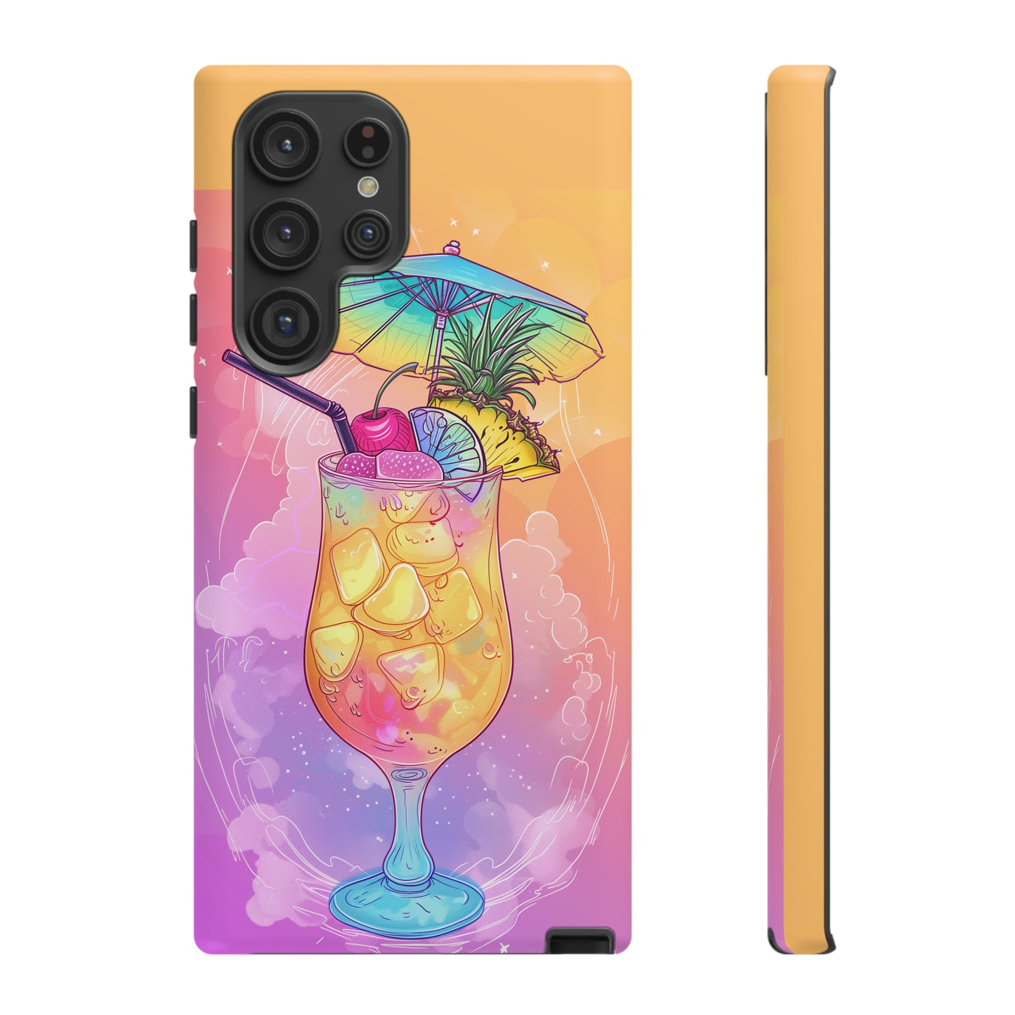 Pina Colada Cocktail Hawaiian Tropical Phone Case, Island Tropics, Wireless Compatible, Protective Cell Phone Case iPhone, Samsung, Pixel