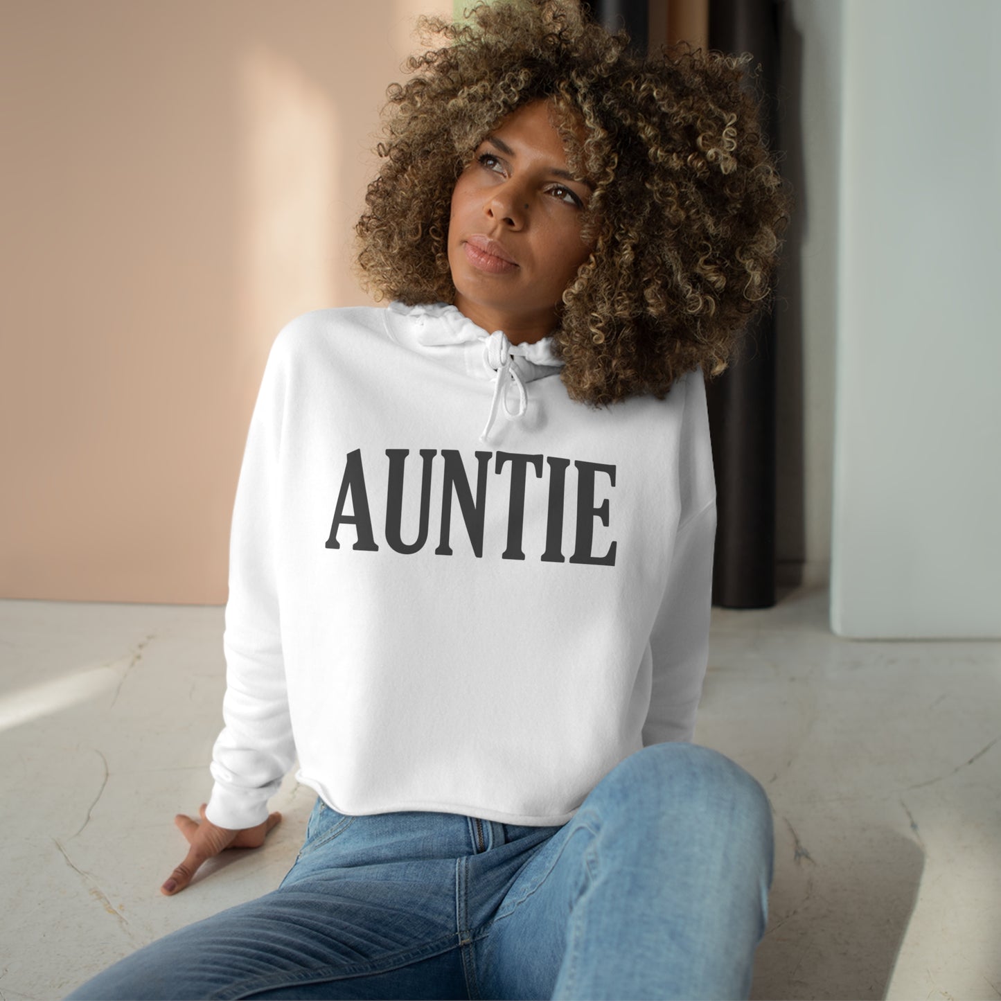 Auntie Monochomatic Cropped Hoodie, Aunt Gifts, Promoted to Aunt, Pregnancy Announcement, Filipinos Gifts, Auntie Sweater, Auntie Jumper