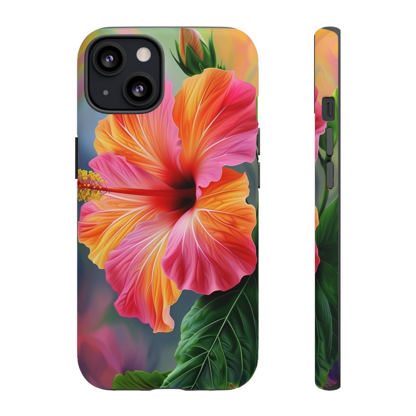 Hibiscus Flower Hawaiian Phone Case, Tropical, Wireless Compatible, Protective Cell Phone Case for iPhone, Samsung, Pixel phones