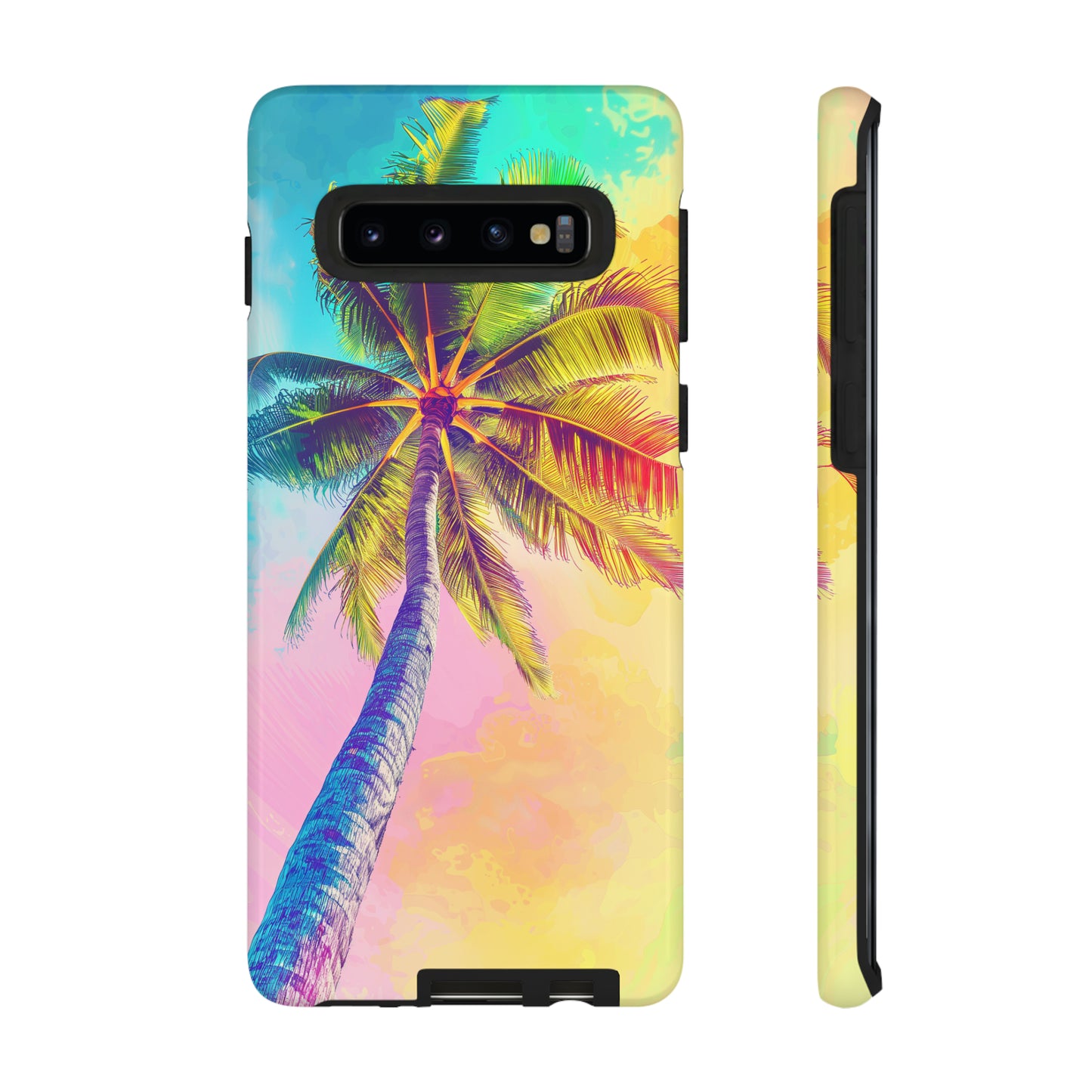 Palm Tree Colorful Hawaiian Tropical Phone Case, 808, Island Tropics, Wireless Compatible, Protective Cell Phone Case iPhone, Samsung, Pixel