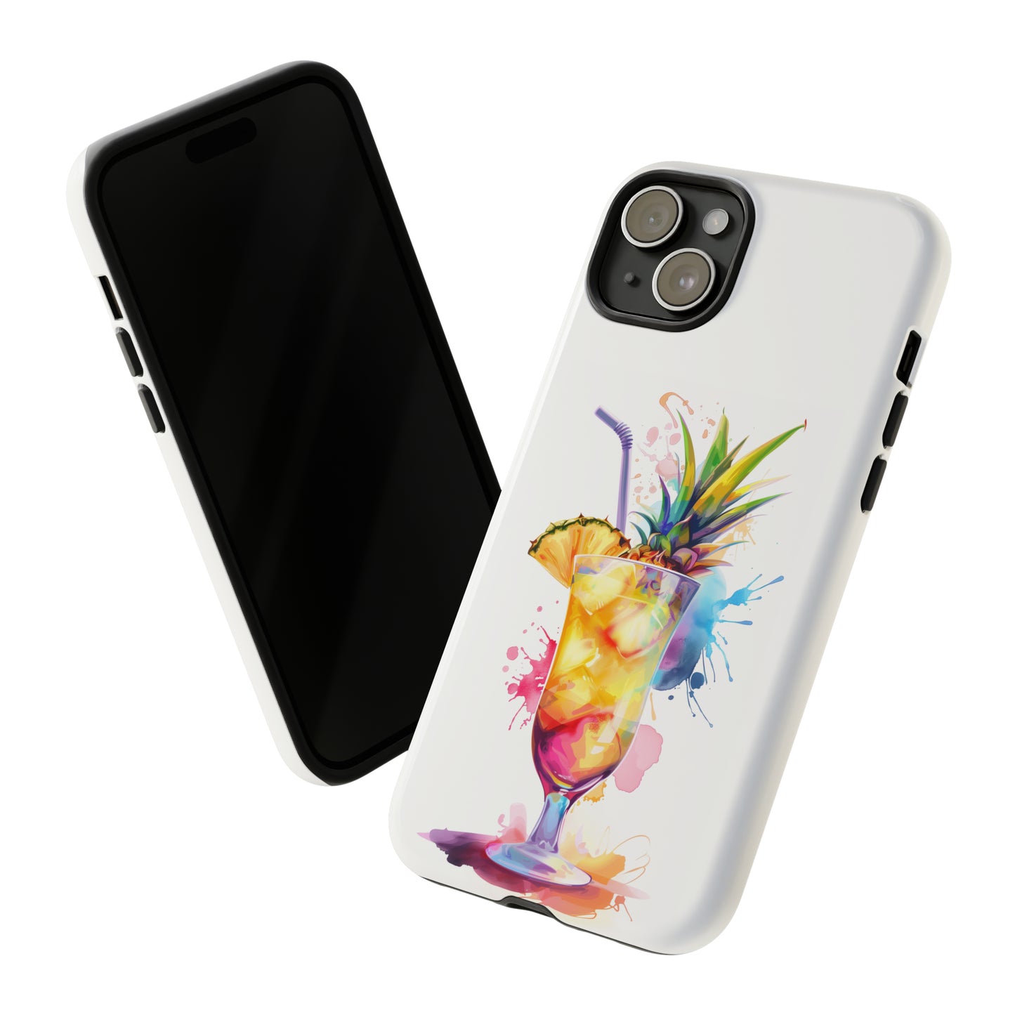 Pina Colada Cocktail Hawaiian Tropical Phone Case, Island Tropics, Wireless Compatible, Protective Cell Phone Case iPhone, Samsung, Pixel