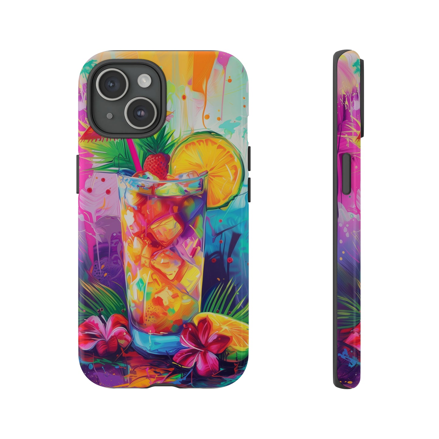 Mai Tai Cocktail Hawaiian Tropical Phone Case, 808, Island Tropics, Wireless Compatible, Protective Cell Phone Case iPhone, Samsung, Pixel