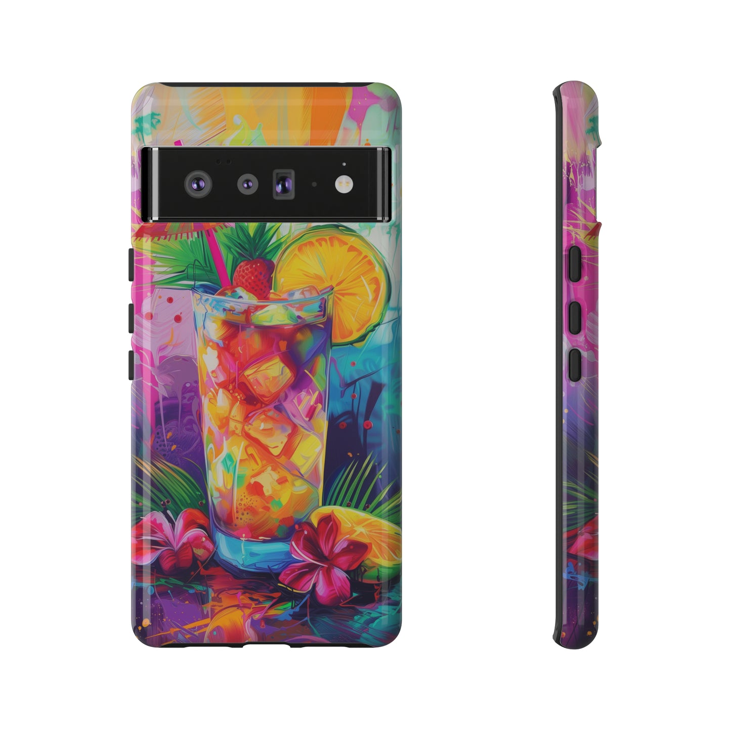 Mai Tai Cocktail Hawaiian Tropical Phone Case, 808, Island Tropics, Wireless Compatible, Protective Cell Phone Case iPhone, Samsung, Pixel