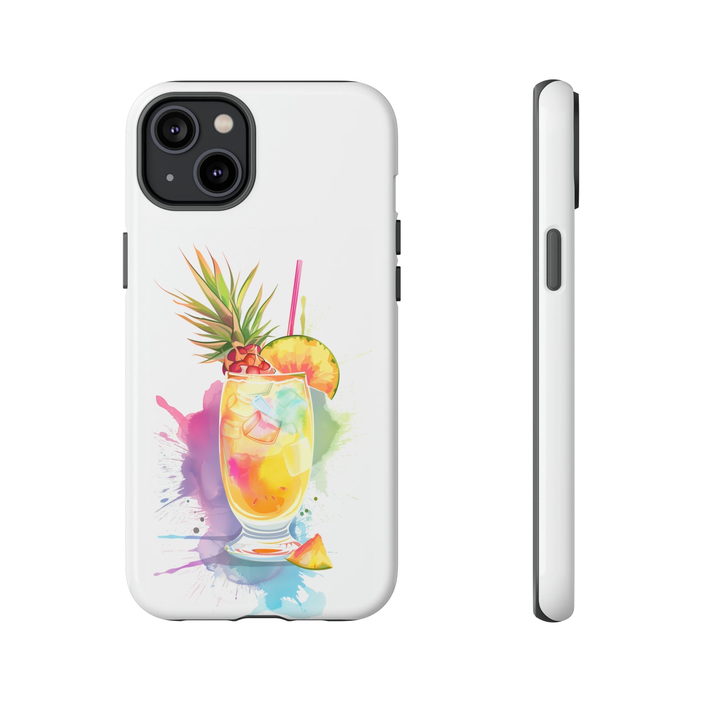Pina Colada Cocktail Hawaiian Tropical Phone Case, Island Tropics, Wireless Compatible, Protective Cell Phone Case iPhone, Samsung, Pixel