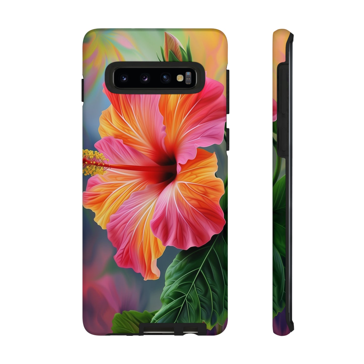 Hibiscus Flower Hawaiian Phone Case, Tropical, Wireless Compatible, Protective Cell Phone Case for iPhone, Samsung, Pixel phones