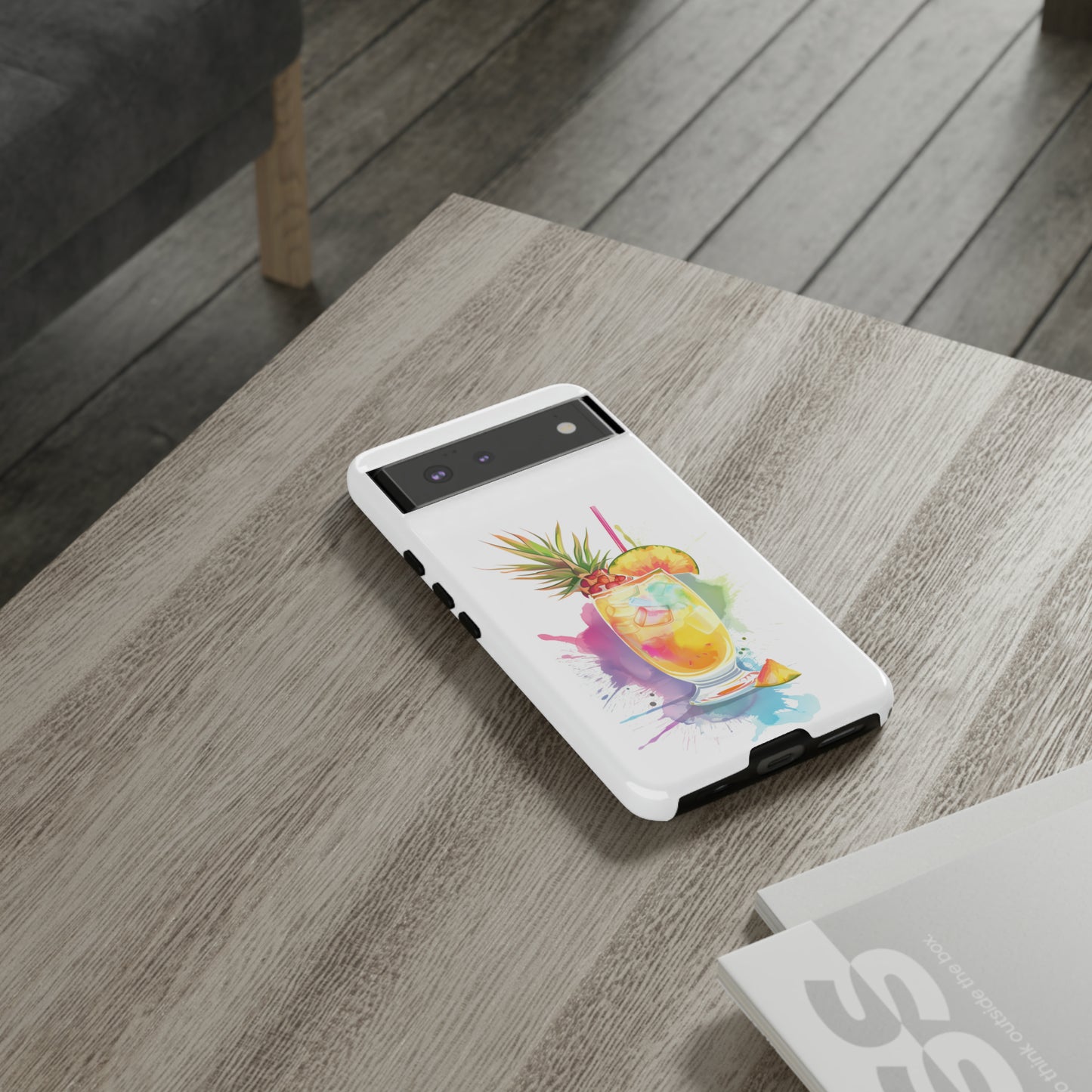 Pina Colada Cocktail Hawaiian Tropical Phone Case, Island Tropics, Wireless Compatible, Protective Cell Phone Case iPhone, Samsung, Pixel