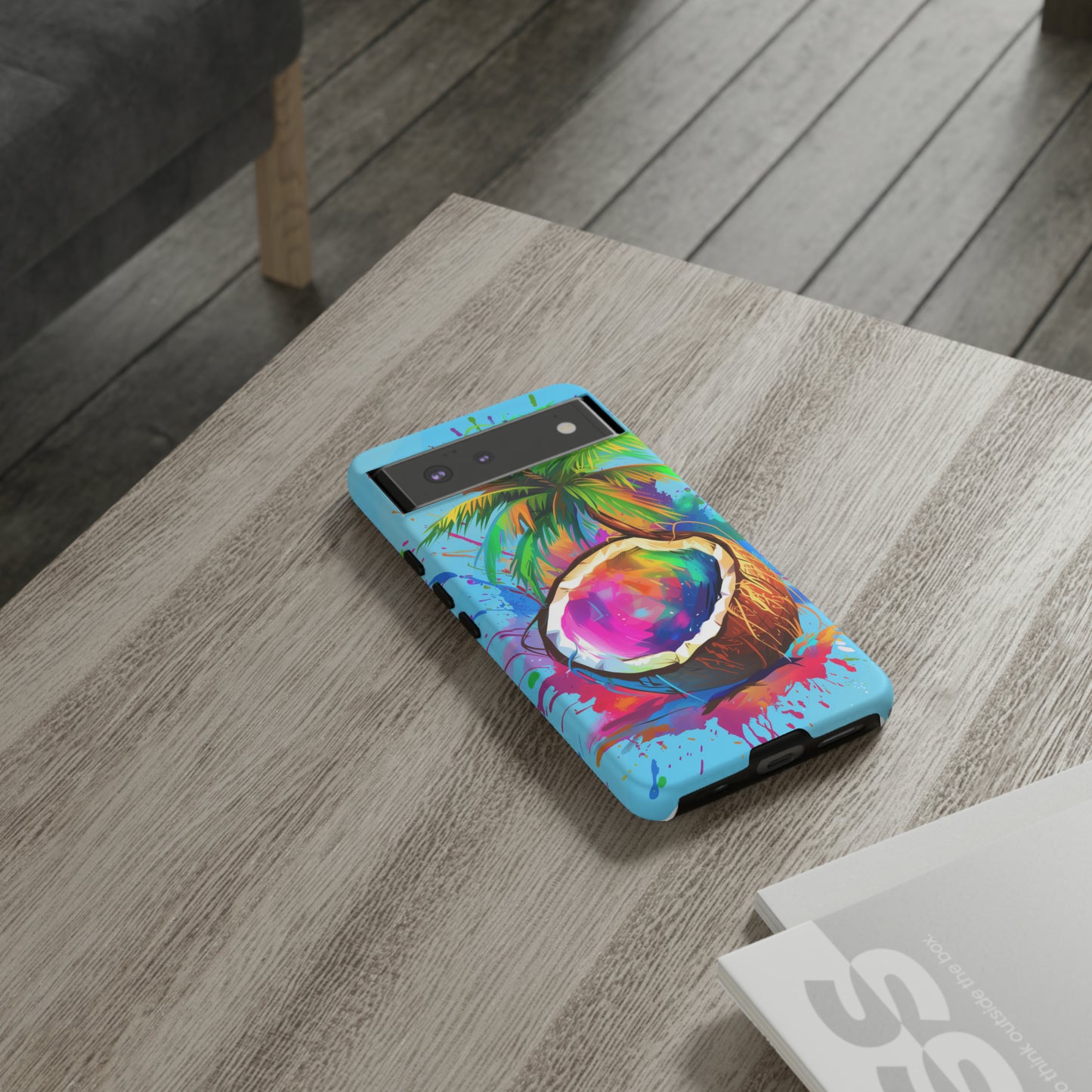 Coconut Colorful Hawaiian Tropical Phone Case, 808, Island Tropics, Wireless Compatible, Protective Cell Phone Case iPhone, Samsung, Pixel