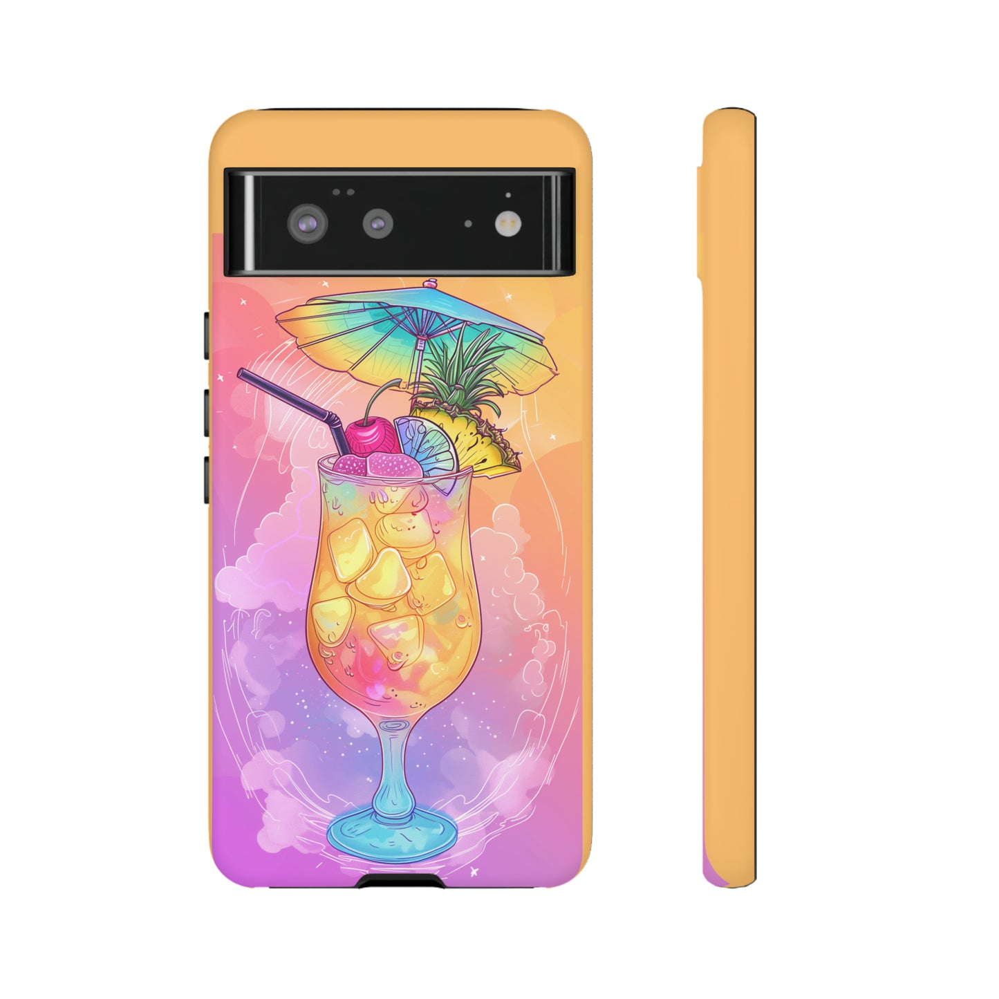 Pina Colada Cocktail Hawaiian Tropical Phone Case, Island Tropics, Wireless Compatible, Protective Cell Phone Case iPhone, Samsung, Pixel