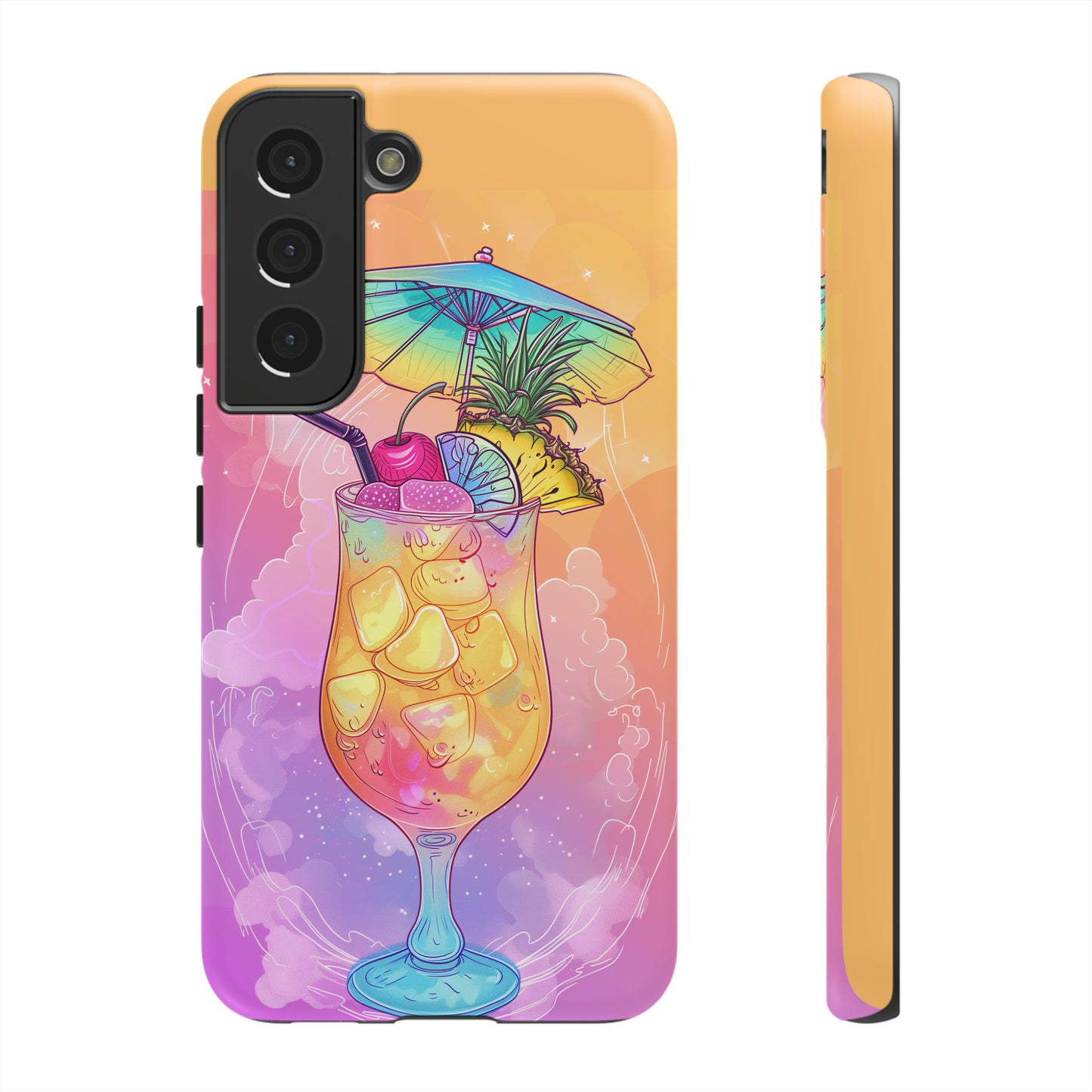 Pina Colada Cocktail Hawaiian Tropical Phone Case, Island Tropics, Wireless Compatible, Protective Cell Phone Case iPhone, Samsung, Pixel