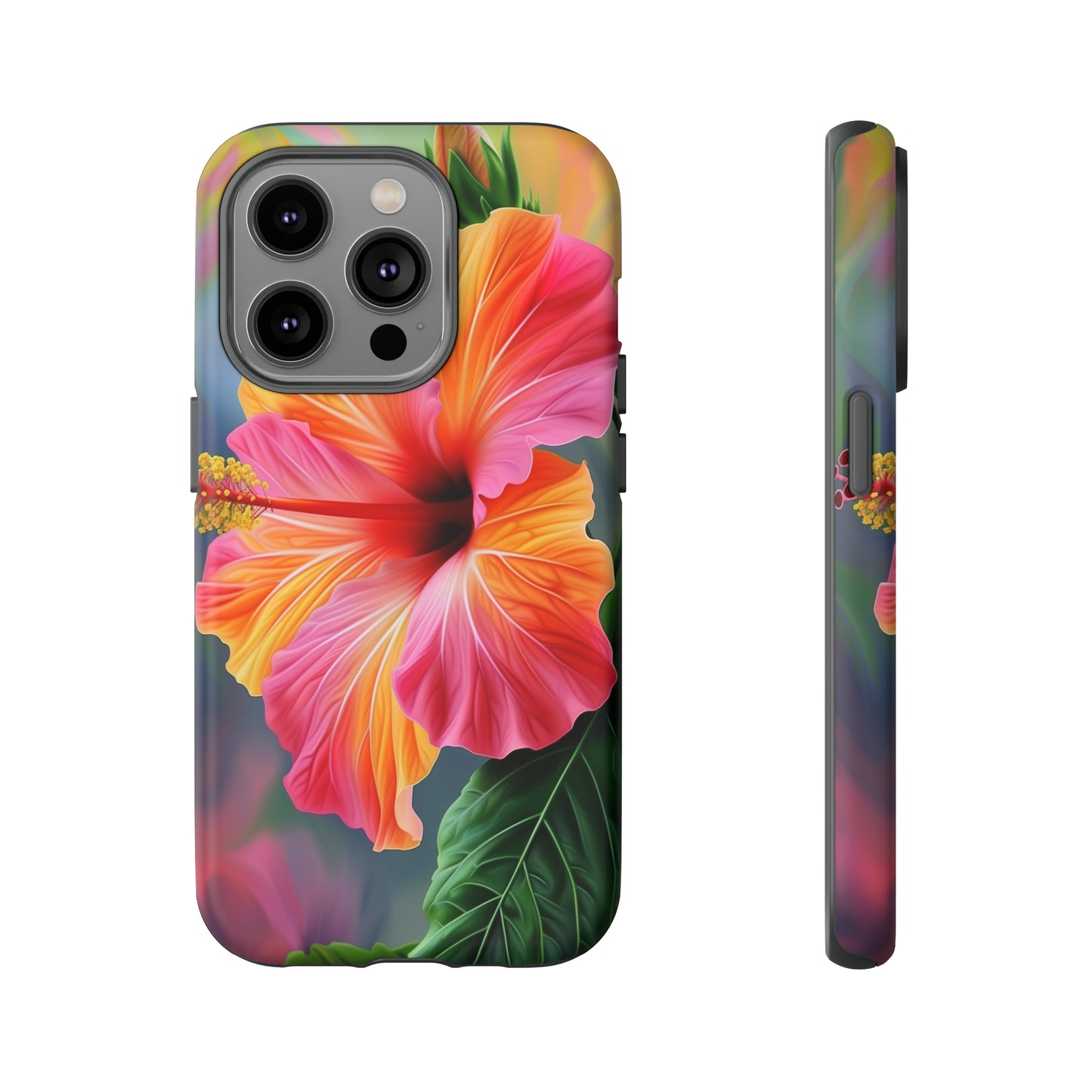 Hibiscus Flower Hawaiian Phone Case, Tropical, Wireless Compatible, Protective Cell Phone Case for iPhone, Samsung, Pixel phones