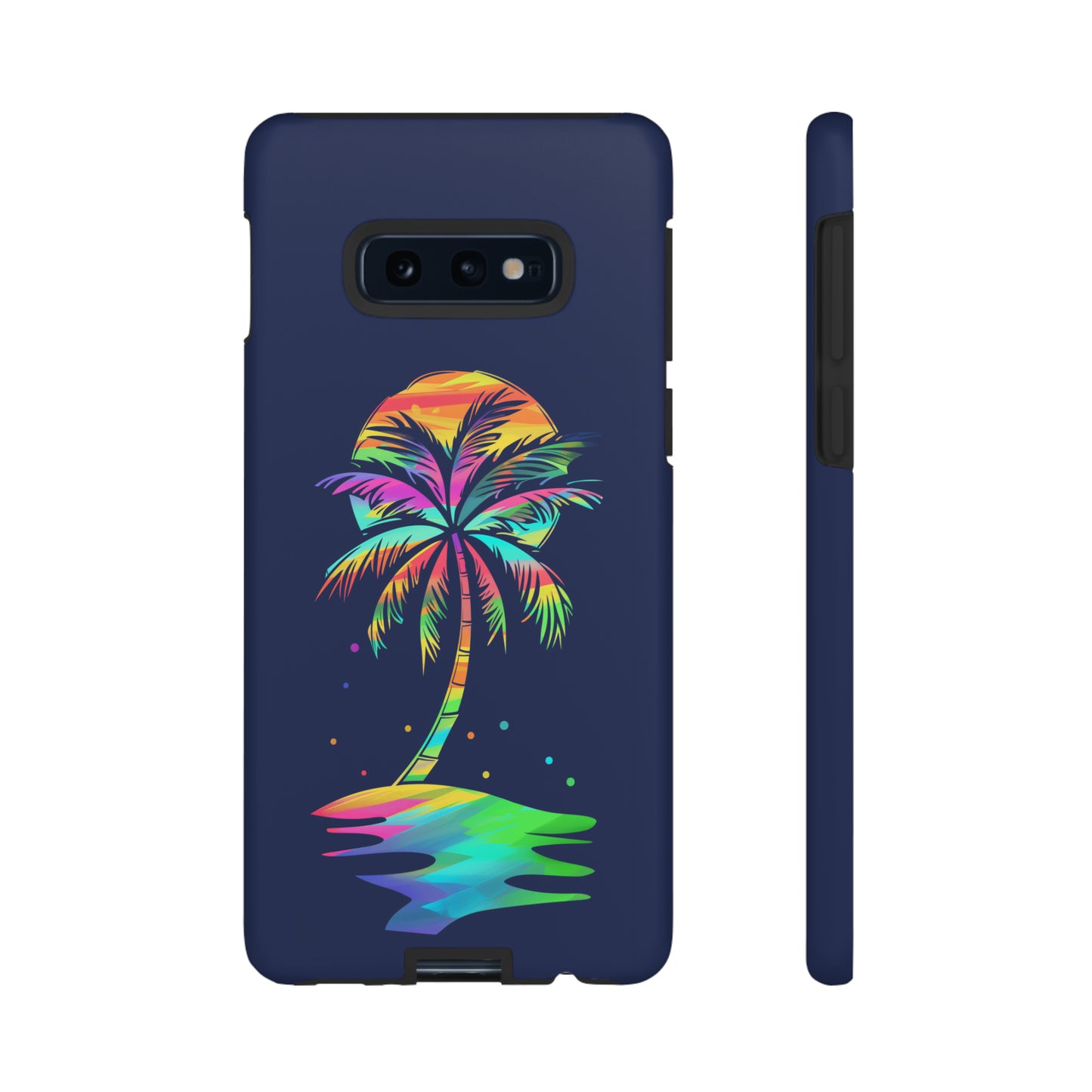 Night Palm Tree Hawaiian Phone Case, Tropical, Hibiscus, Wireless Compatible, Protective Cell Phone Case for iPhone, Samsung, Pixel phones