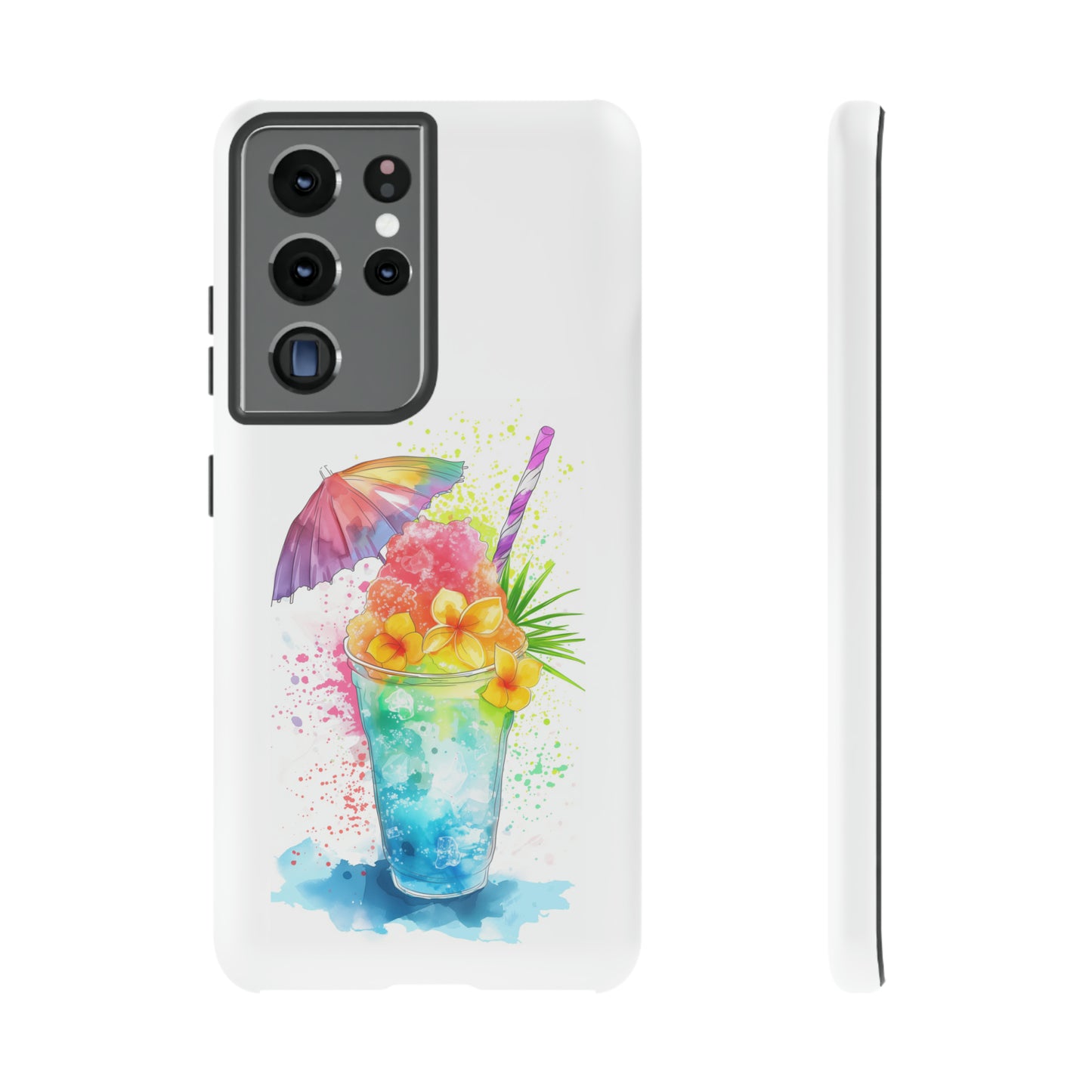 Shave Ice Plumerias Hawaiian Tropical Phone Case, 808, Island Tropics, Wireless Compatible, Protective Cell Case iPhone, Samsung, Pixel