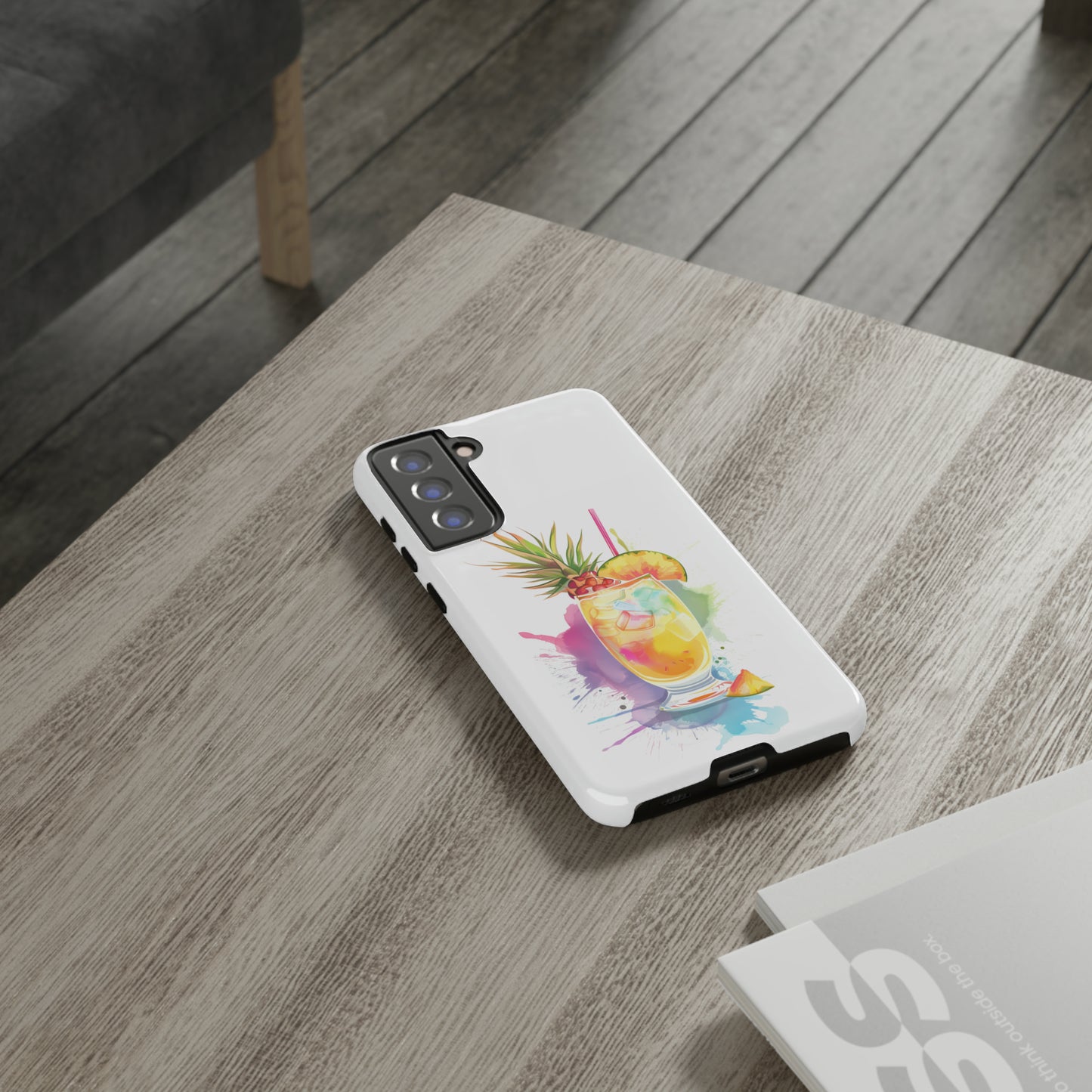 Pina Colada Cocktail Hawaiian Tropical Phone Case, Island Tropics, Wireless Compatible, Protective Cell Phone Case iPhone, Samsung, Pixel