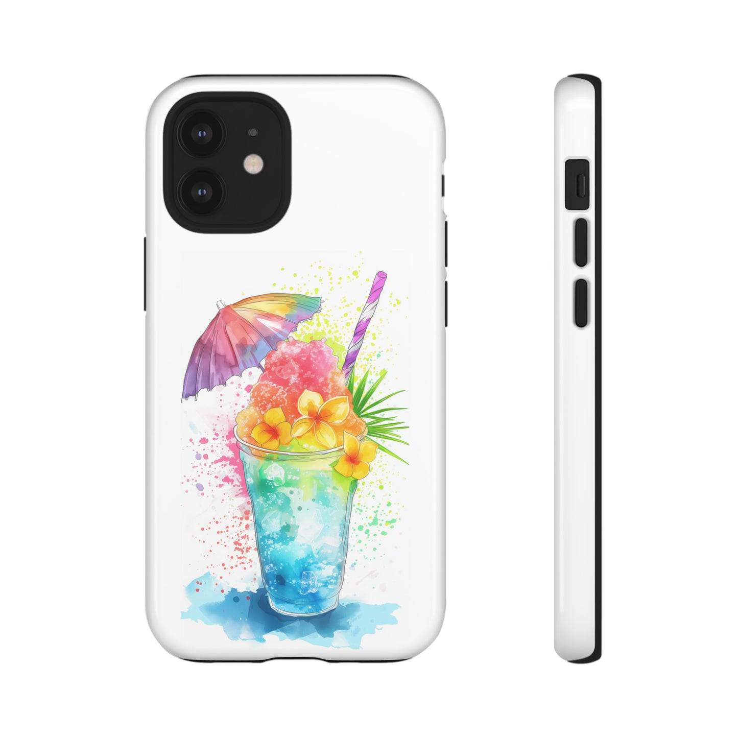 Shave Ice Plumerias Hawaiian Tropical Phone Case, 808, Island Tropics, Wireless Compatible, Protective Cell Case iPhone, Samsung, Pixel