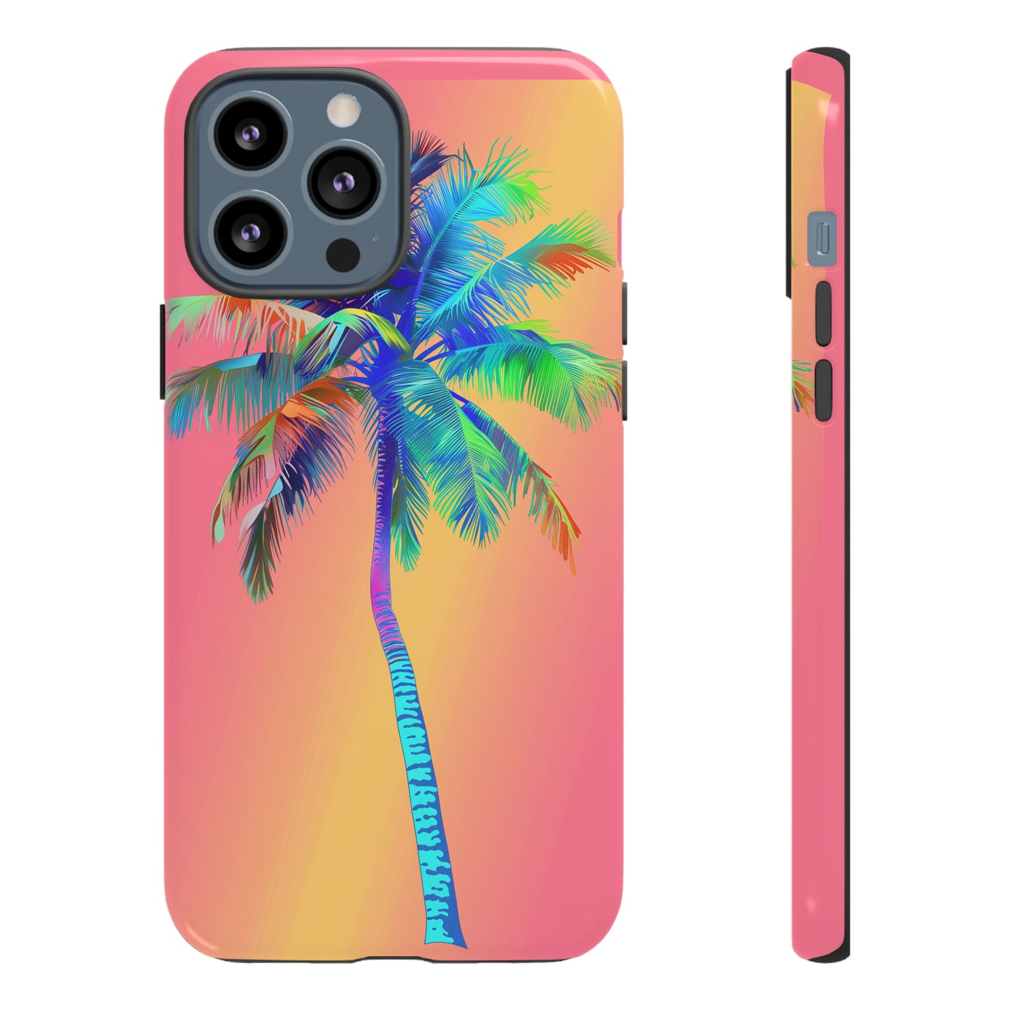 Palm Tree Pink Hawaiian Tropical Phone Case, 808, Island Tropics, Wireless Compatible, Protective Cell Phone Case for iPhone, Samsung, Pixel