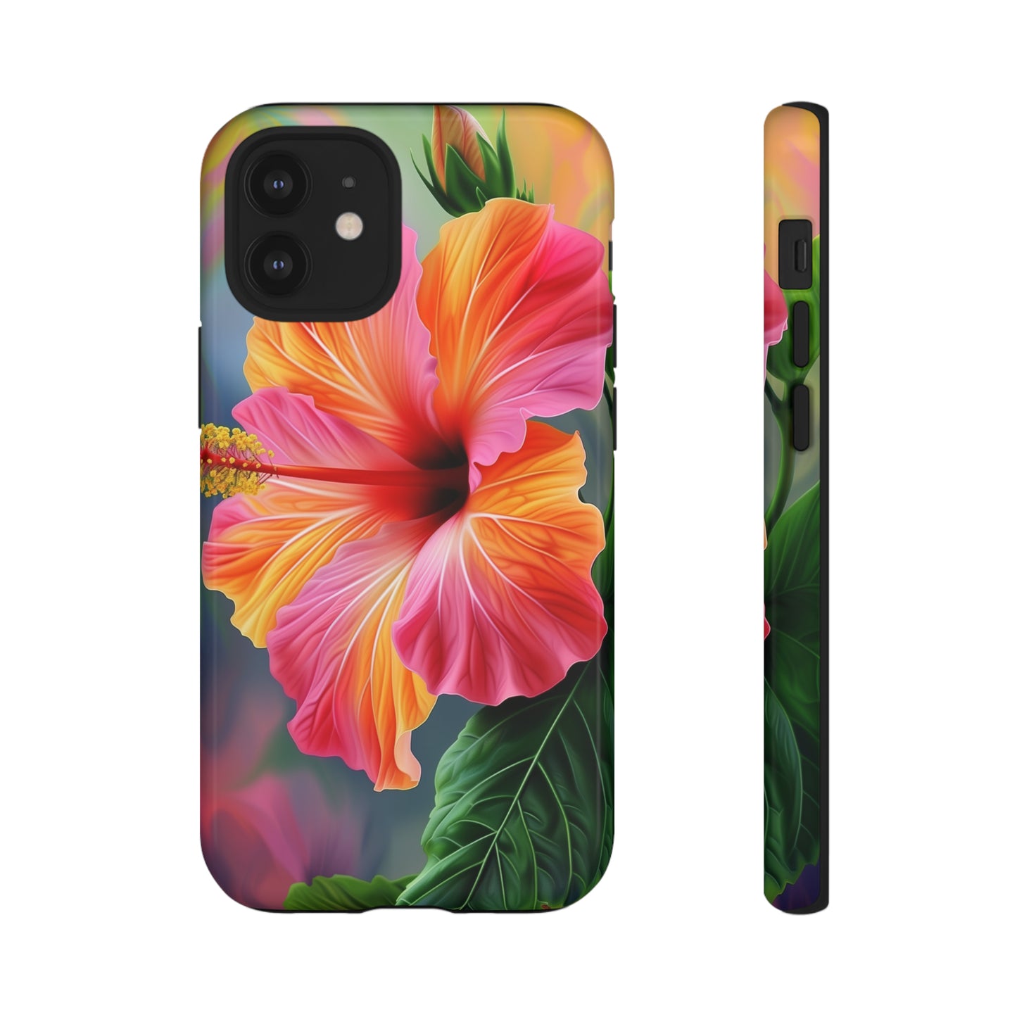 Hibiscus Flower Hawaiian Phone Case, Tropical, Wireless Compatible, Protective Cell Phone Case for iPhone, Samsung, Pixel phones