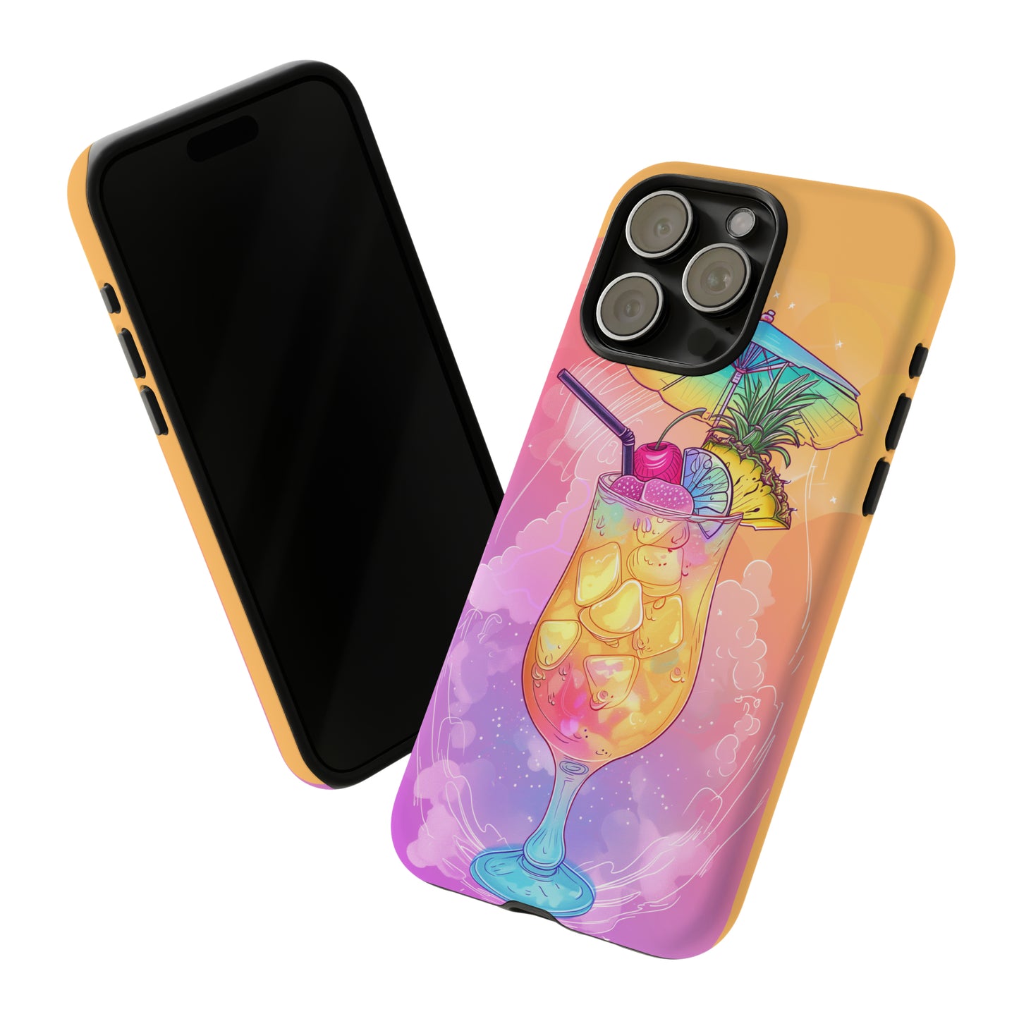 Pina Colada Cocktail Hawaiian Tropical Phone Case, Island Tropics, Wireless Compatible, Protective Cell Phone Case iPhone, Samsung, Pixel