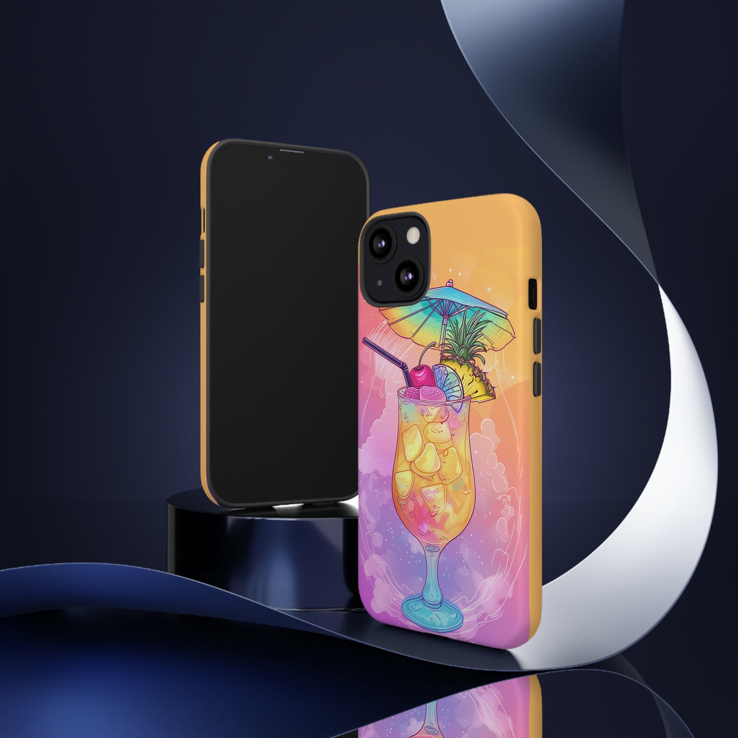 Pina Colada Cocktail Hawaiian Tropical Phone Case, Island Tropics, Wireless Compatible, Protective Cell Phone Case iPhone, Samsung, Pixel