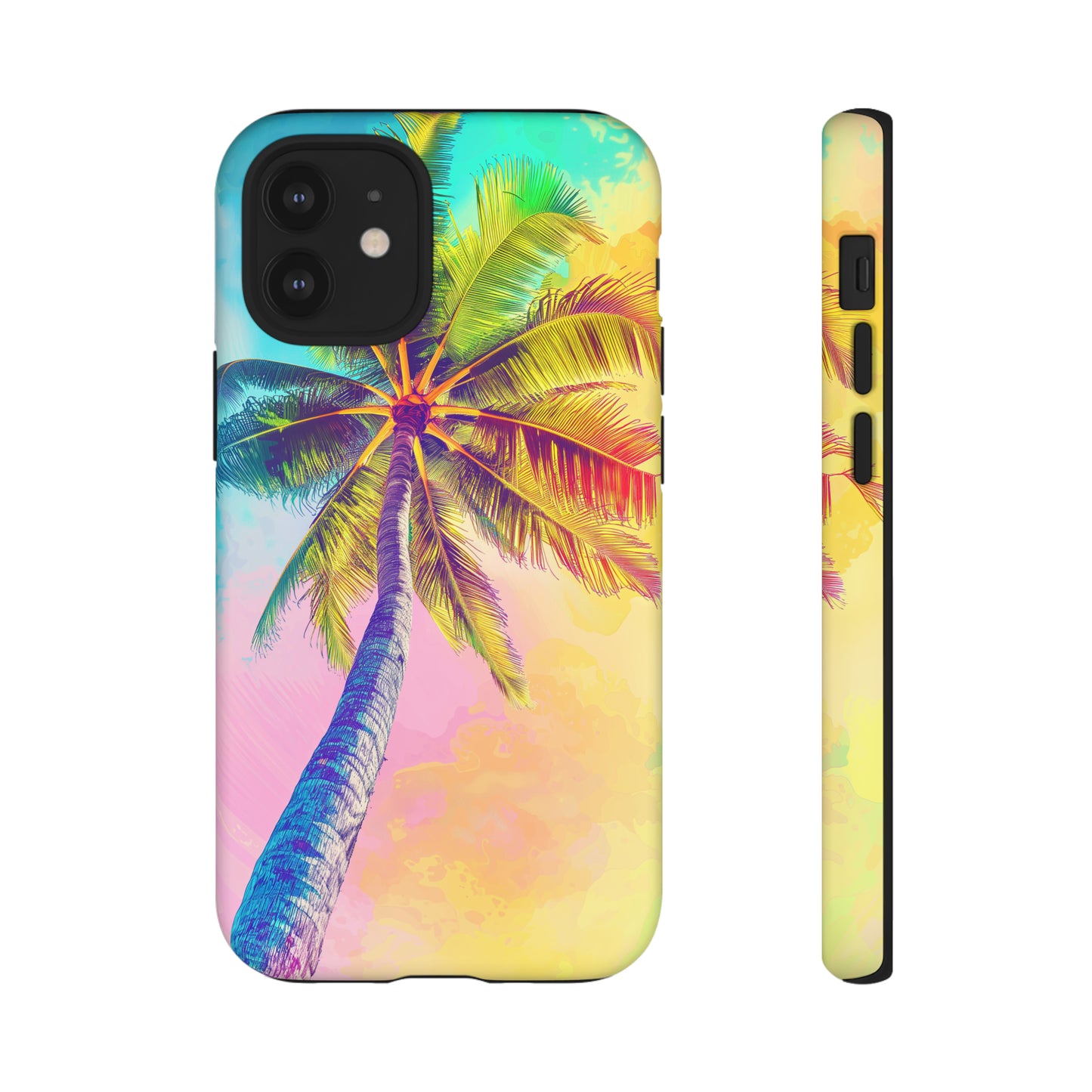 Palm Tree Colorful Hawaiian Tropical Phone Case, 808, Island Tropics, Wireless Compatible, Protective Cell Phone Case iPhone, Samsung, Pixel