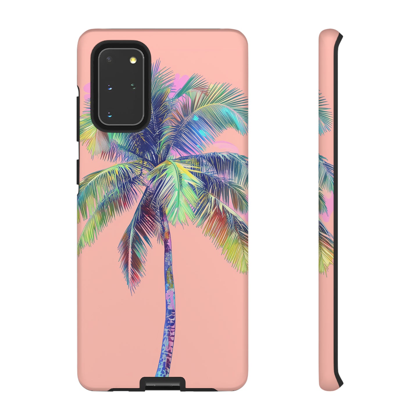 Pink Palm Tree Hawaiian Phone Case, Tropical, Hibiscus, Wireless Compatible, Protective Cell Phone Case for iPhone, Samsung, Pixel phones