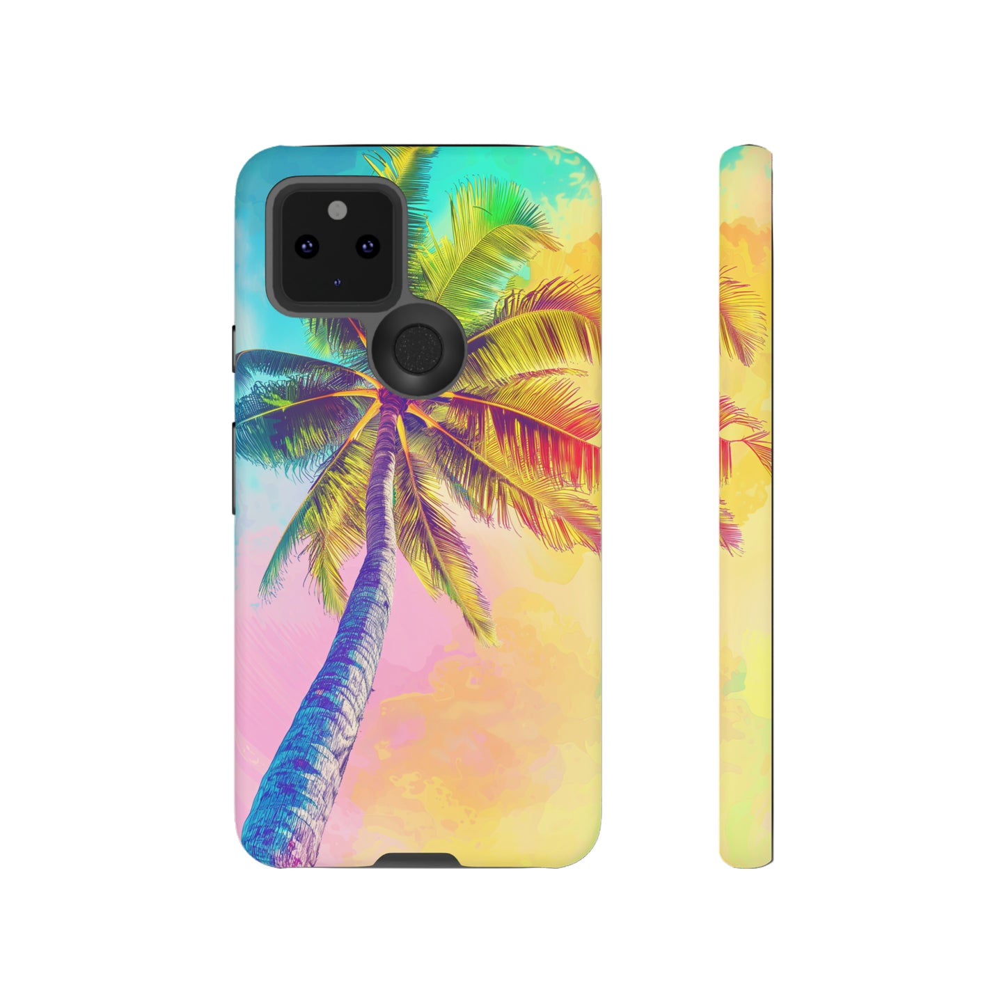 Palm Tree Colorful Hawaiian Tropical Phone Case, 808, Island Tropics, Wireless Compatible, Protective Cell Phone Case iPhone, Samsung, Pixel