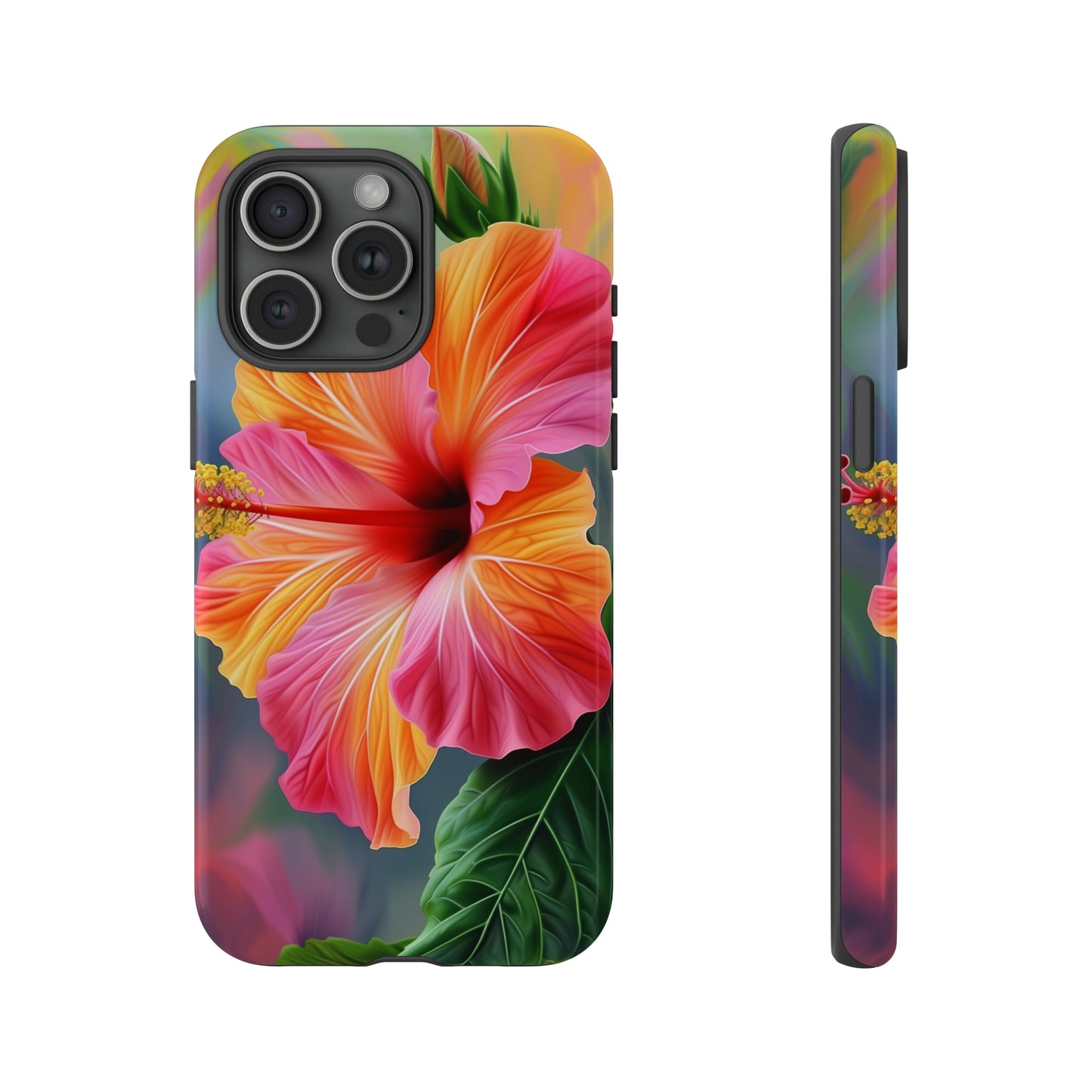 Hibiscus Flower Hawaiian Phone Case, Tropical, Wireless Compatible, Protective Cell Phone Case for iPhone, Samsung, Pixel phones