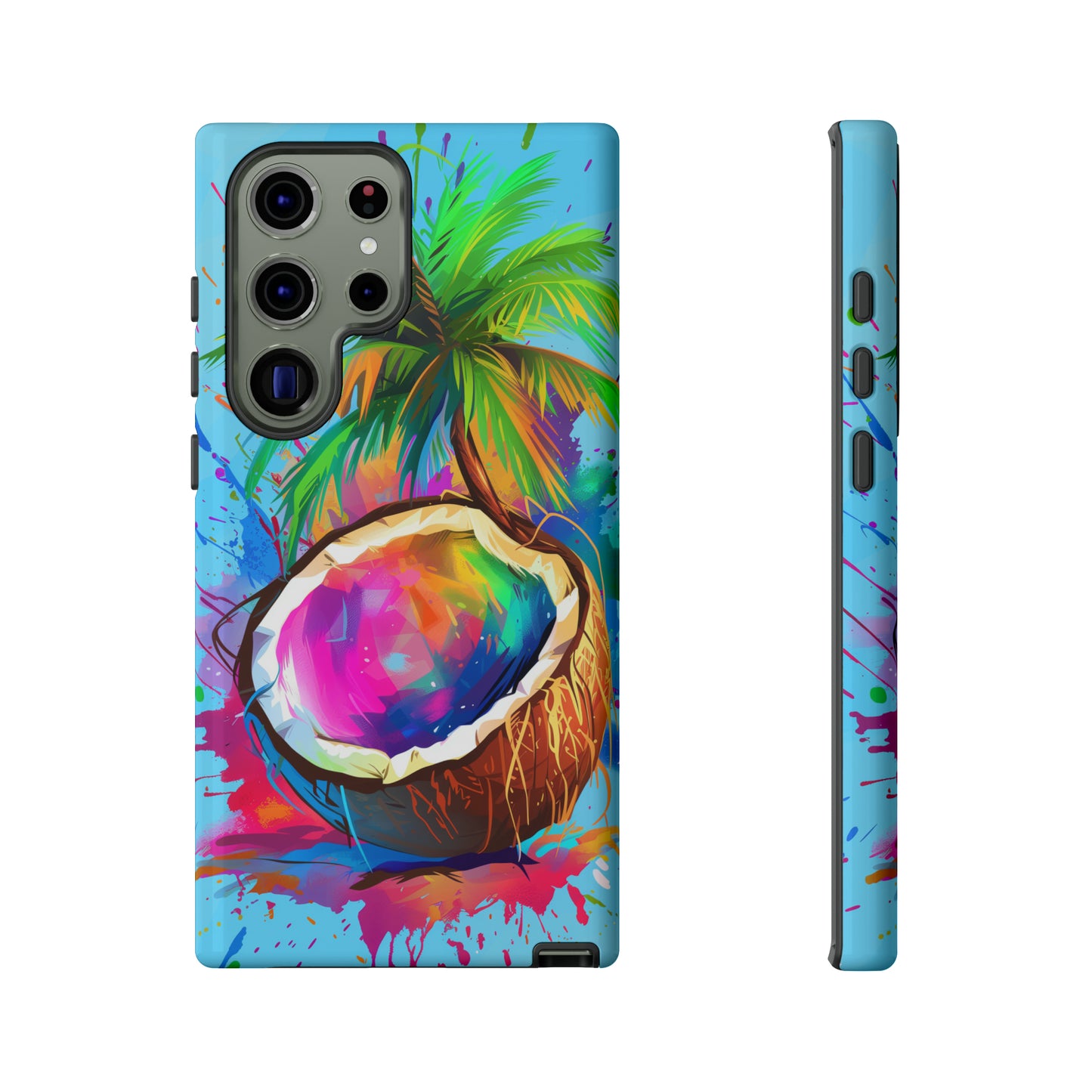 Coconut Colorful Hawaiian Tropical Phone Case, 808, Island Tropics, Wireless Compatible, Protective Cell Phone Case iPhone, Samsung, Pixel