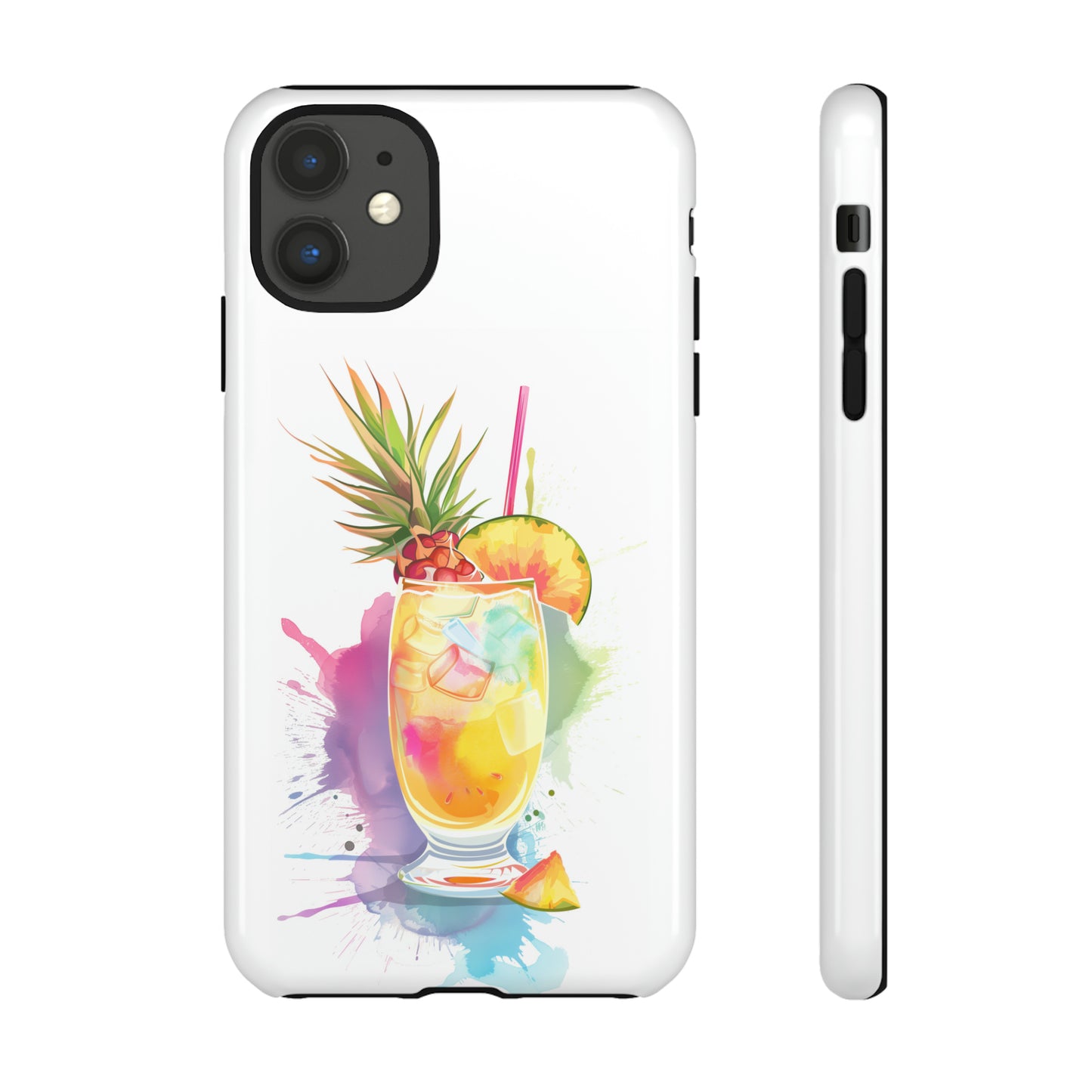 Pina Colada Cocktail Hawaiian Tropical Phone Case, Island Tropics, Wireless Compatible, Protective Cell Phone Case iPhone, Samsung, Pixel