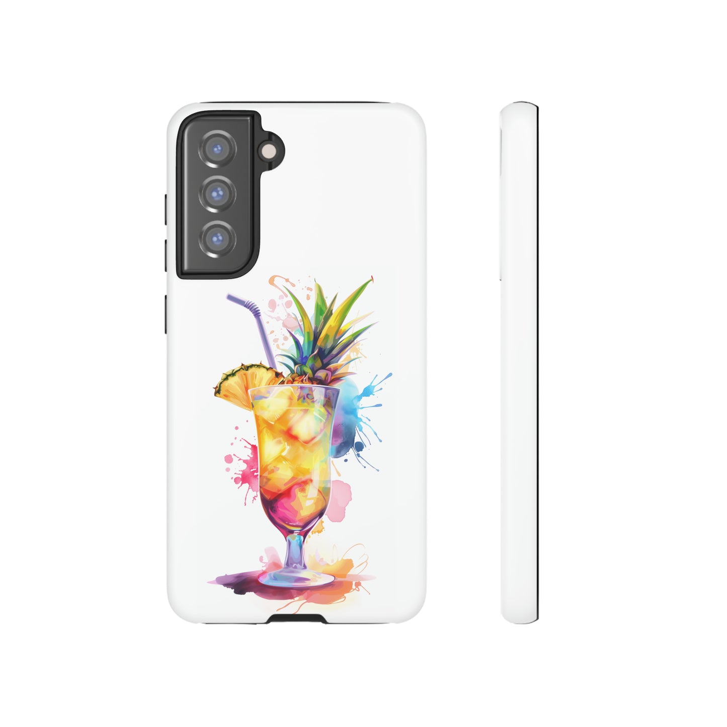 Pina Colada Cocktail Hawaiian Tropical Phone Case, Island Tropics, Wireless Compatible, Protective Cell Phone Case iPhone, Samsung, Pixel