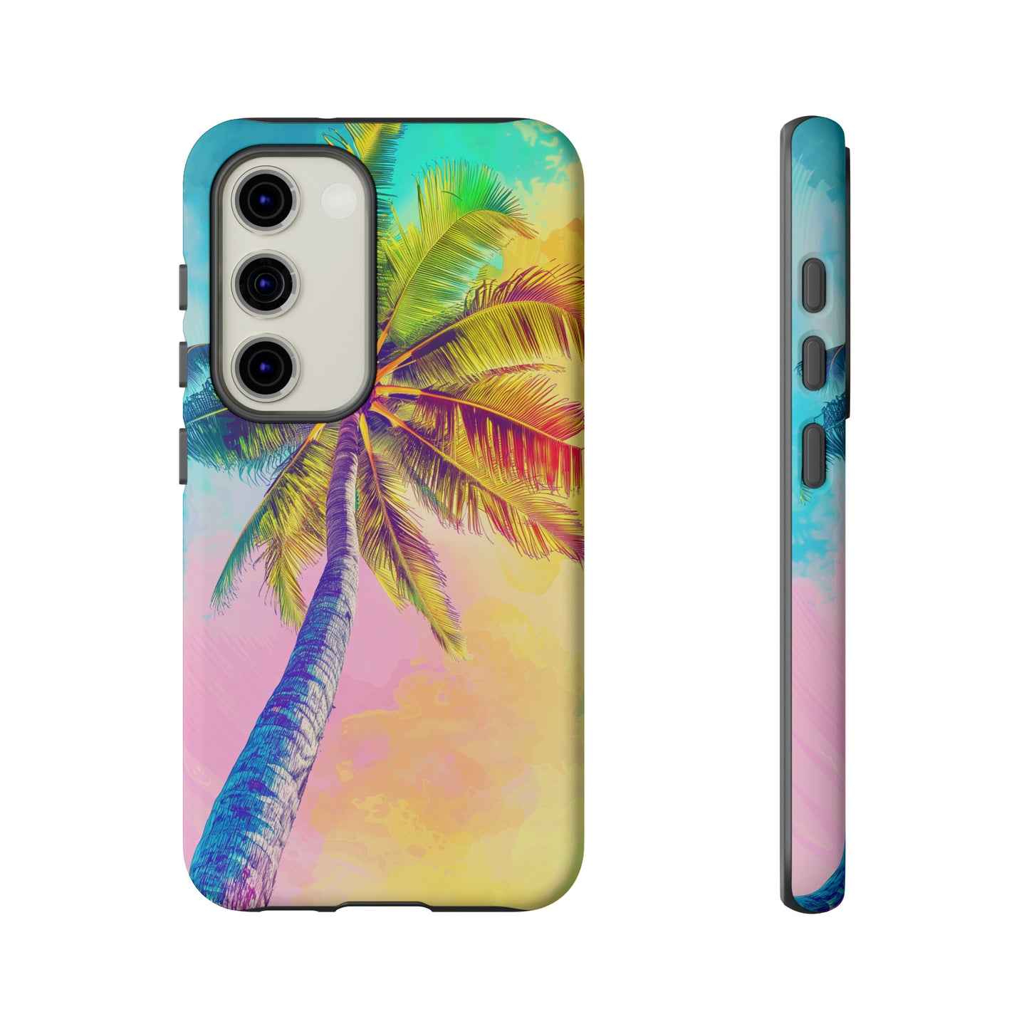 Palm Tree Colorful Hawaiian Tropical Phone Case, 808, Island Tropics, Wireless Compatible, Protective Cell Phone Case iPhone, Samsung, Pixel