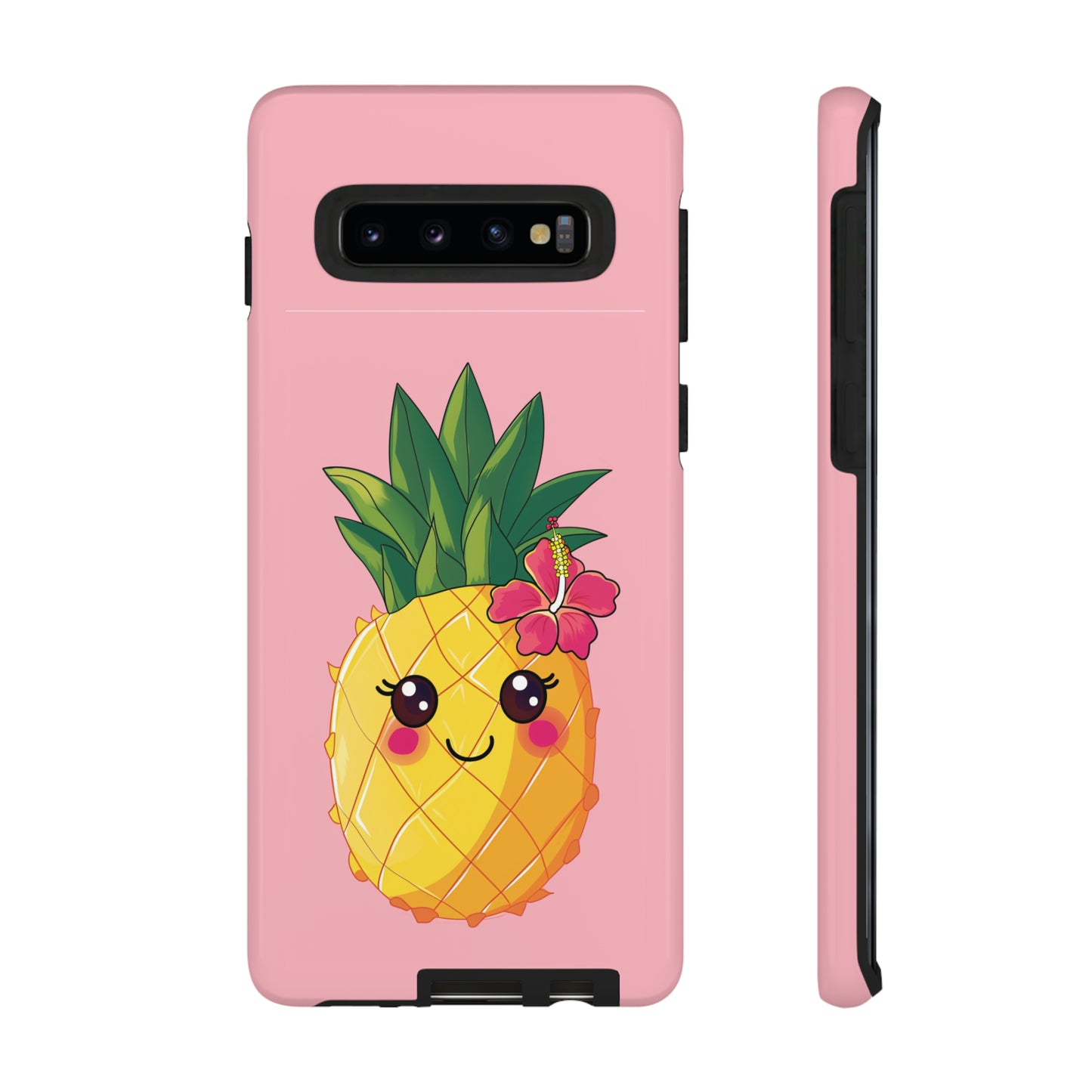Cute Pineapple Hawaiian Phone Case, Tropical, Hibiscus, Wireless Compatible, Protective Cell Phone Case for iPhone, Samsung, Pixel phones