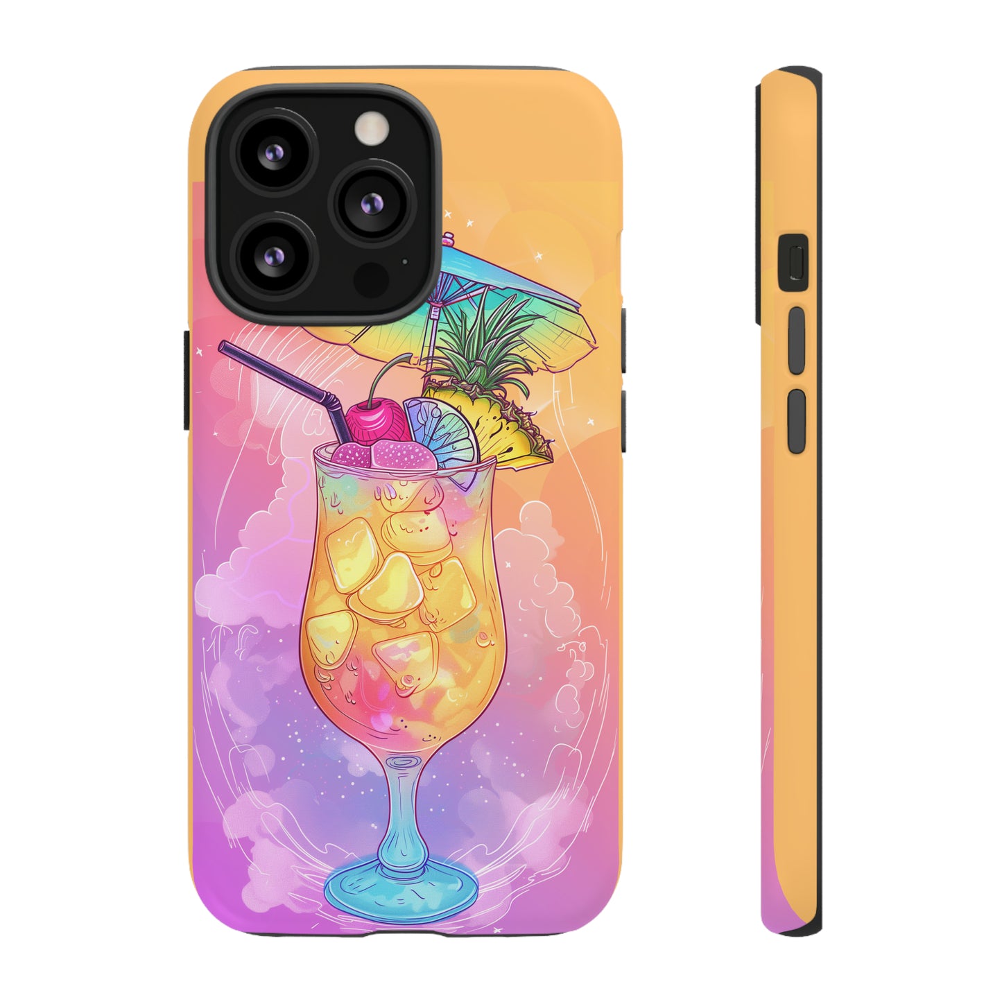 Pina Colada Cocktail Hawaiian Tropical Phone Case, Island Tropics, Wireless Compatible, Protective Cell Phone Case iPhone, Samsung, Pixel