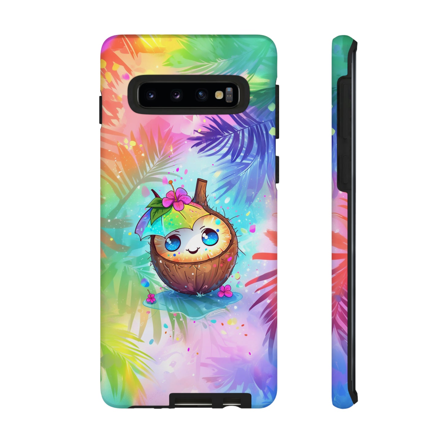 Cute Anime Coconut Hawaiian Tropical Phone Case, 808, Island Tropics, Wireless Compatible, Protective Cell Phone Case iPhone, Samsung, Pixel