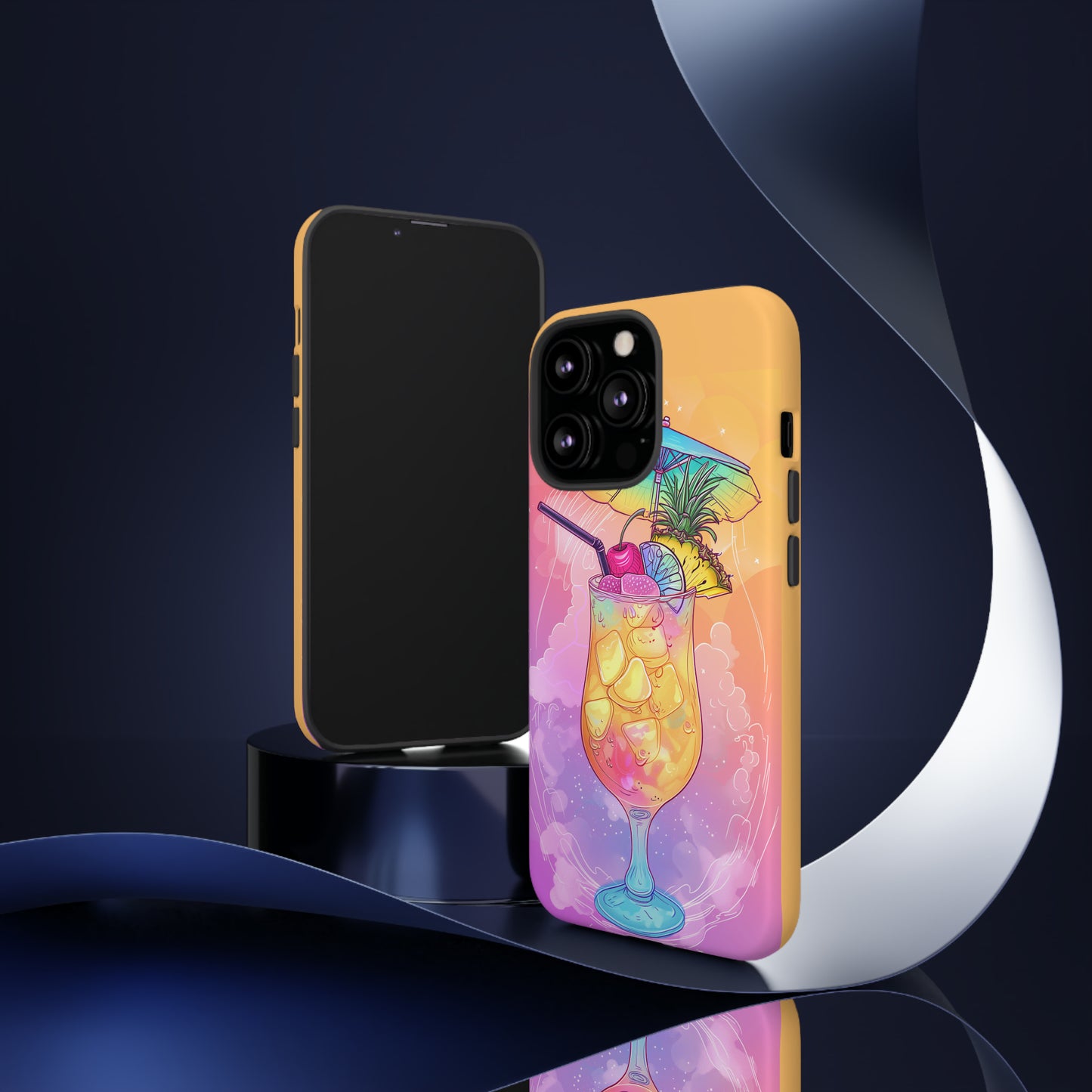 Pina Colada Cocktail Hawaiian Tropical Phone Case, Island Tropics, Wireless Compatible, Protective Cell Phone Case iPhone, Samsung, Pixel