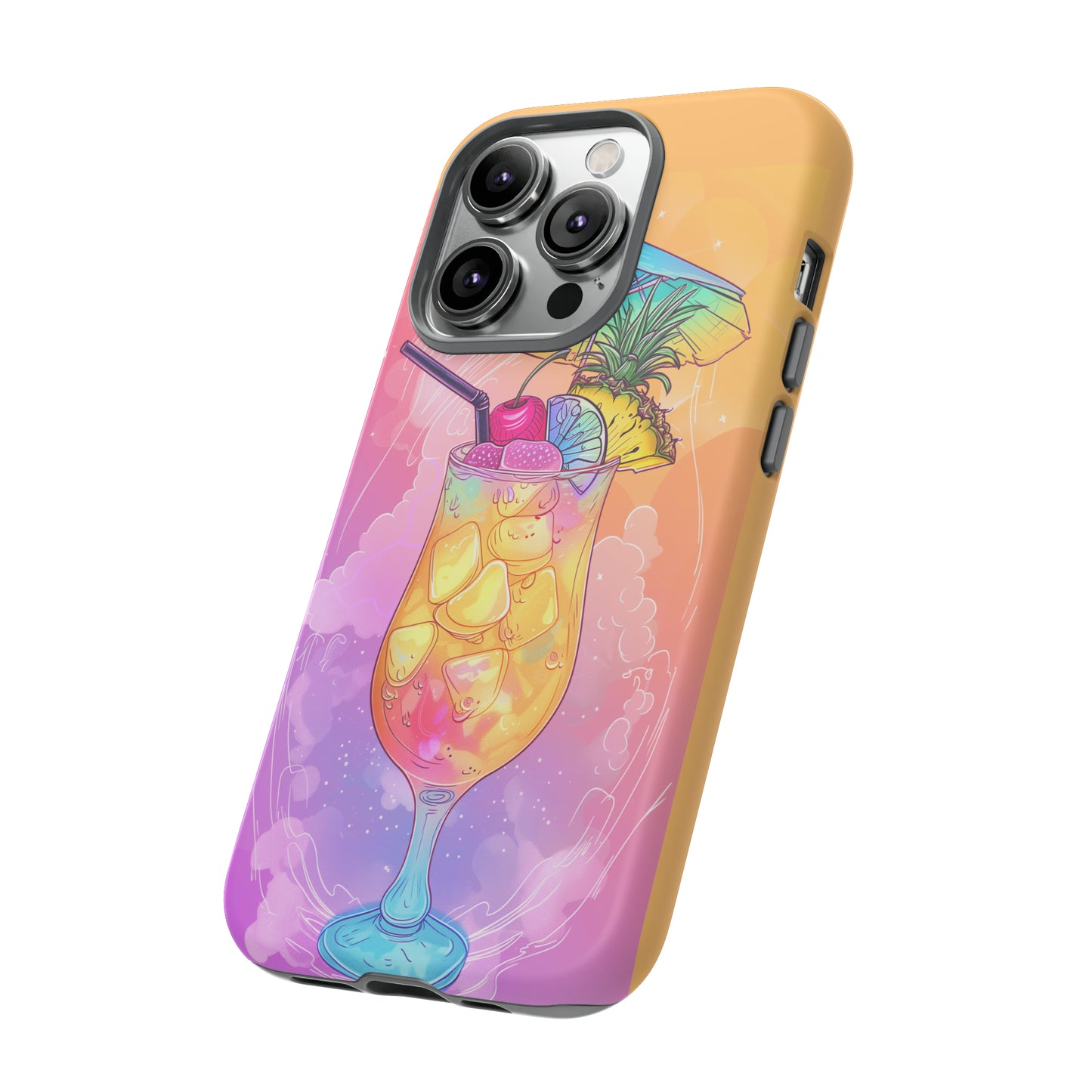 Pina Colada Cocktail Hawaiian Tropical Phone Case, Island Tropics, Wireless Compatible, Protective Cell Phone Case iPhone, Samsung, Pixel