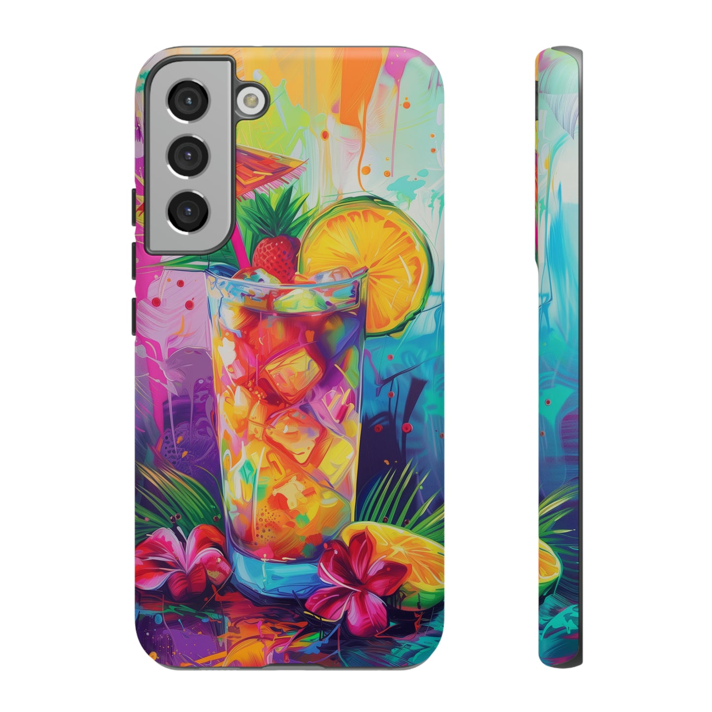 Mai Tai Cocktail Hawaiian Tropical Phone Case, 808, Island Tropics, Wireless Compatible, Protective Cell Phone Case iPhone, Samsung, Pixel