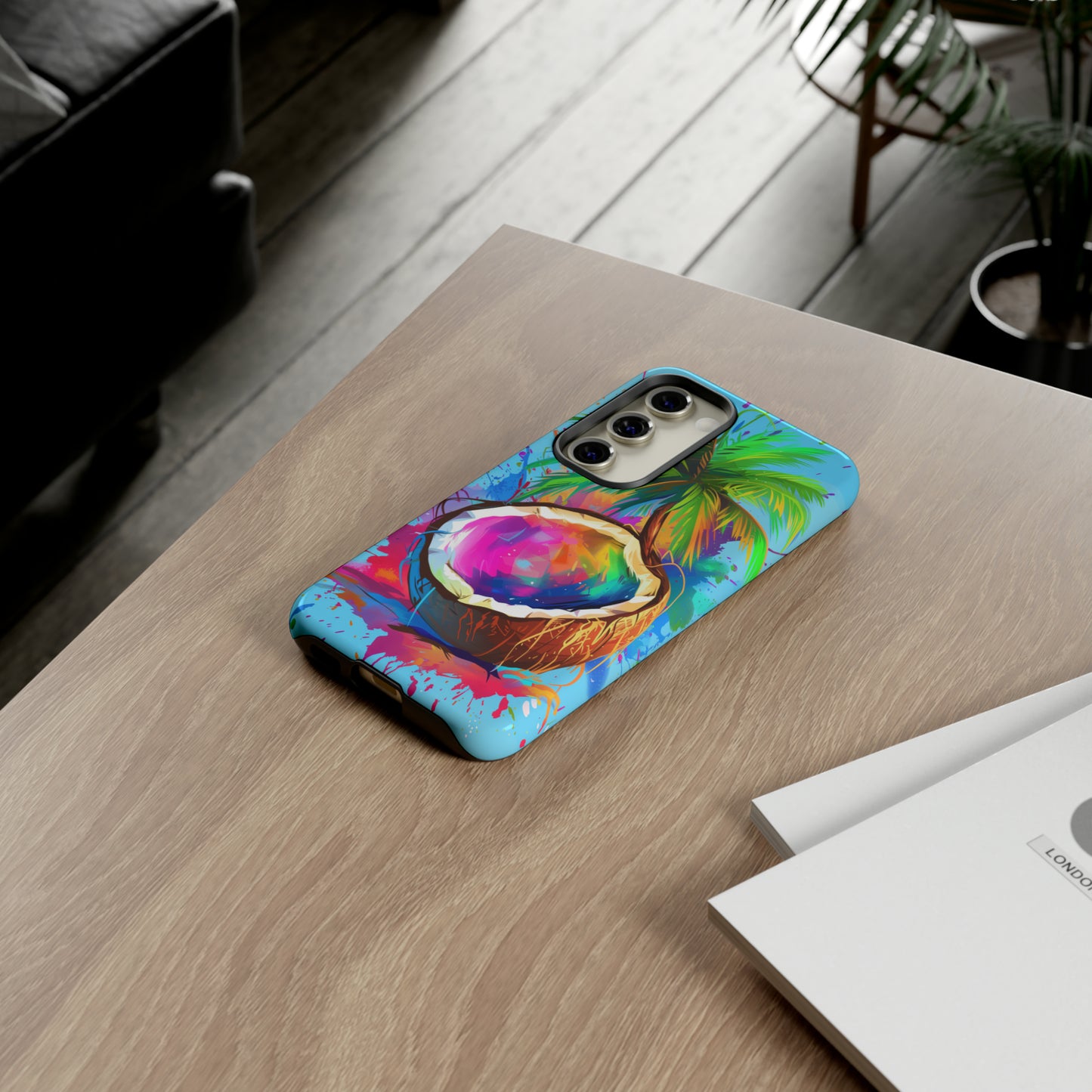 Coconut Colorful Hawaiian Tropical Phone Case, 808, Island Tropics, Wireless Compatible, Protective Cell Phone Case iPhone, Samsung, Pixel