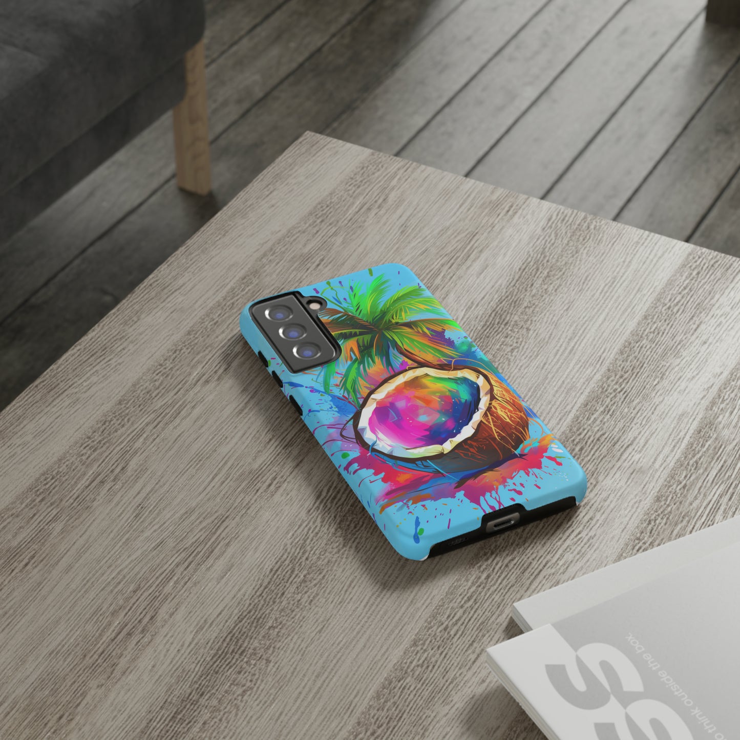 Coconut Colorful Hawaiian Tropical Phone Case, 808, Island Tropics, Wireless Compatible, Protective Cell Phone Case iPhone, Samsung, Pixel
