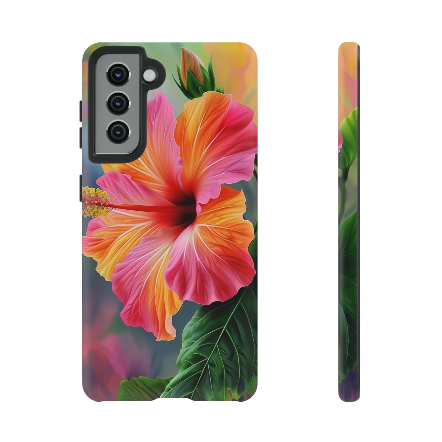 Hibiscus Flower Hawaiian Phone Case, Tropical, Wireless Compatible, Protective Cell Phone Case for iPhone, Samsung, Pixel phones