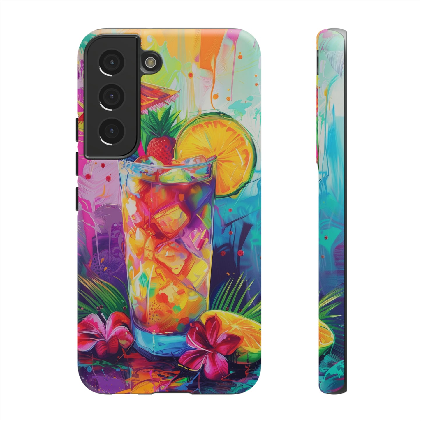 Mai Tai Cocktail Hawaiian Tropical Phone Case, 808, Island Tropics, Wireless Compatible, Protective Cell Phone Case iPhone, Samsung, Pixel