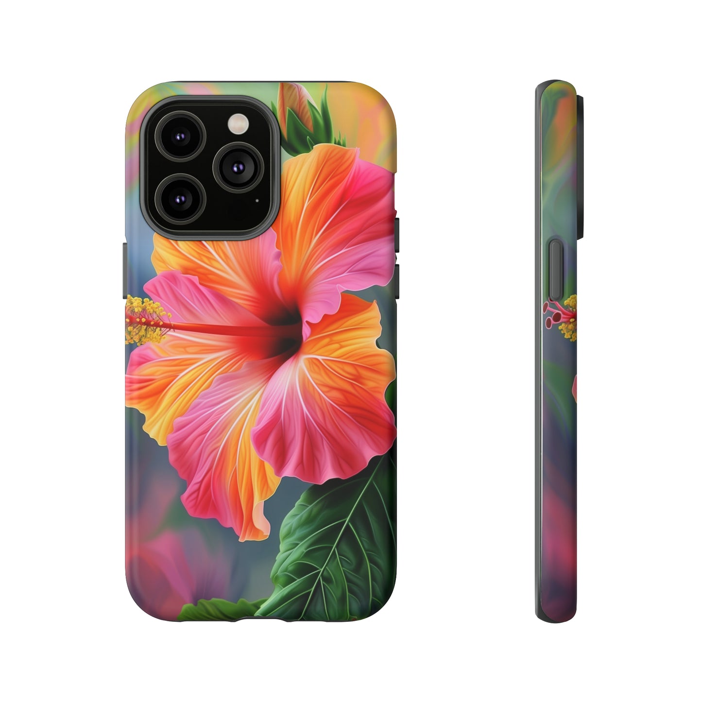 Hibiscus Flower Hawaiian Phone Case, Tropical, Wireless Compatible, Protective Cell Phone Case for iPhone, Samsung, Pixel phones