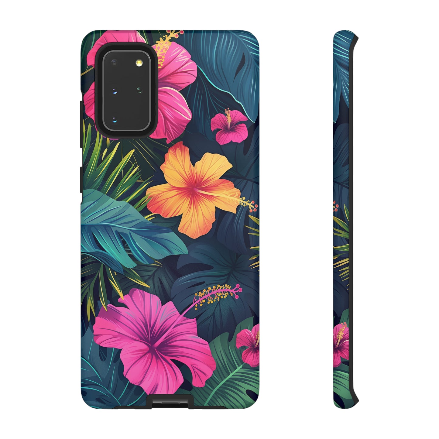 Hibiscus Dark Hawaiian Tropical Phone Case, 808, Island Tropics, Wireless Compatible, Protective Cell Phone Case iPhone, Samsung, Pixel