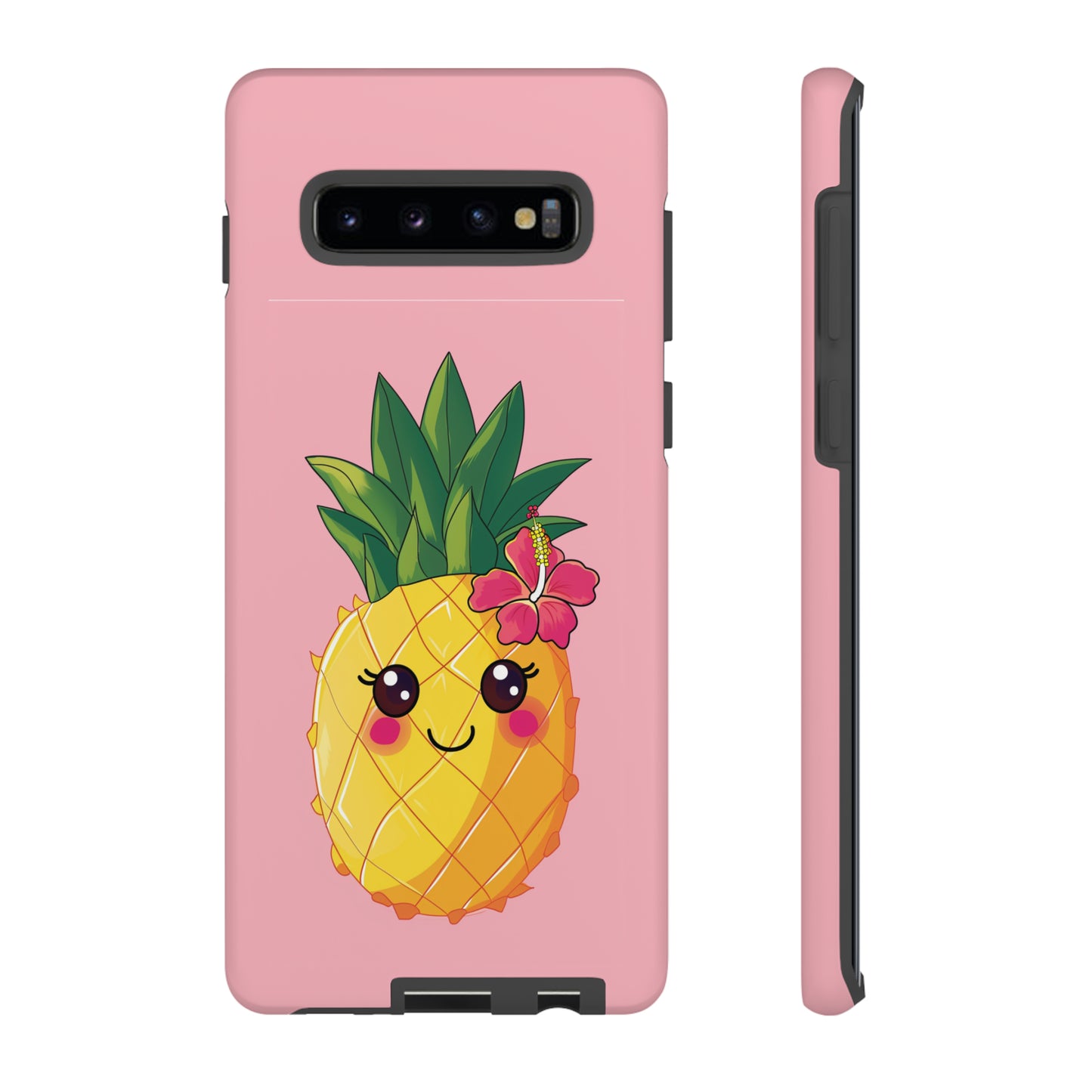 Cute Pineapple Hawaiian Phone Case, Tropical, Hibiscus, Wireless Compatible, Protective Cell Phone Case for iPhone, Samsung, Pixel phones