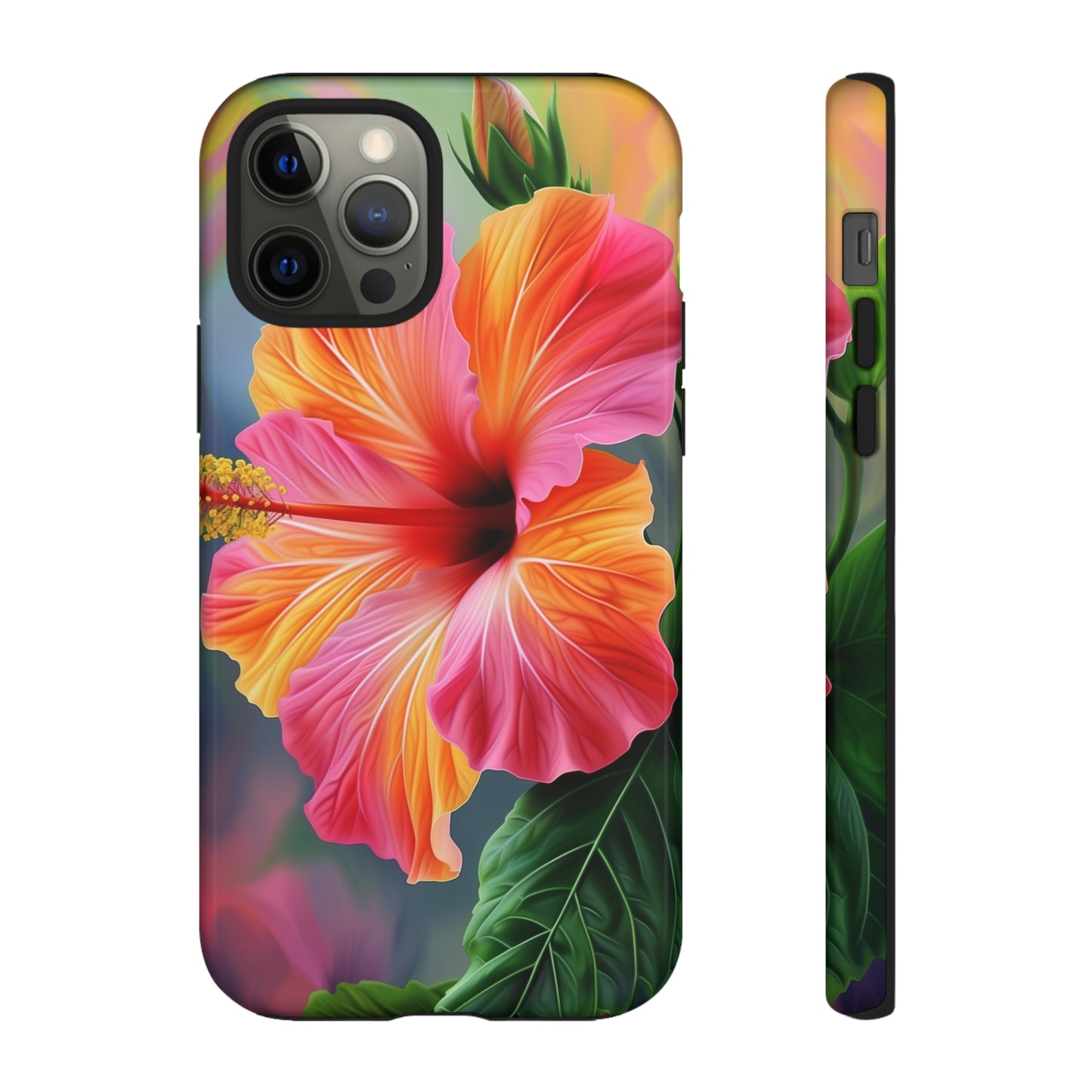 Hibiscus Flower Hawaiian Phone Case, Tropical, Wireless Compatible, Protective Cell Phone Case for iPhone, Samsung, Pixel phones