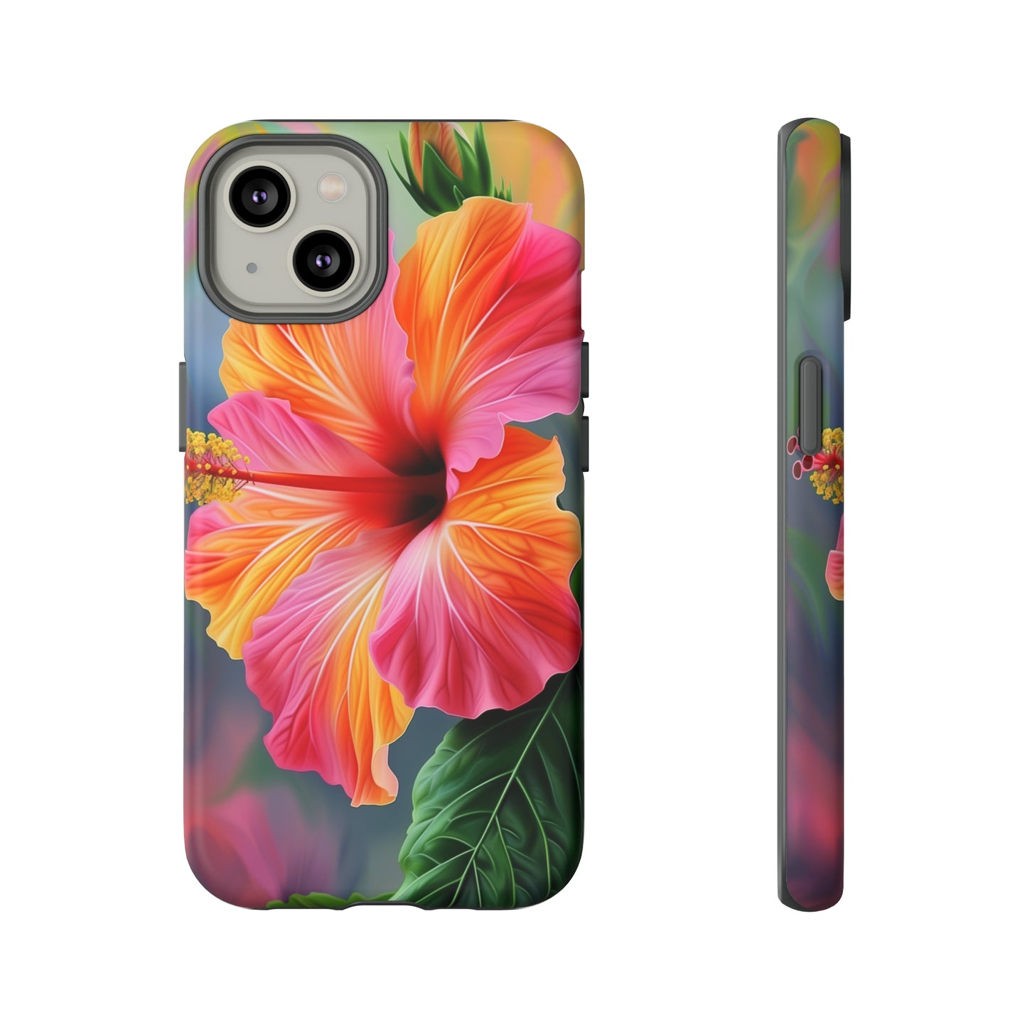 Hibiscus Flower Hawaiian Phone Case, Tropical, Wireless Compatible, Protective Cell Phone Case for iPhone, Samsung, Pixel phones
