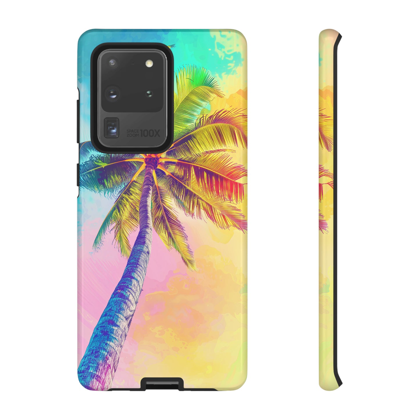 Palm Tree Colorful Hawaiian Tropical Phone Case, 808, Island Tropics, Wireless Compatible, Protective Cell Phone Case iPhone, Samsung, Pixel