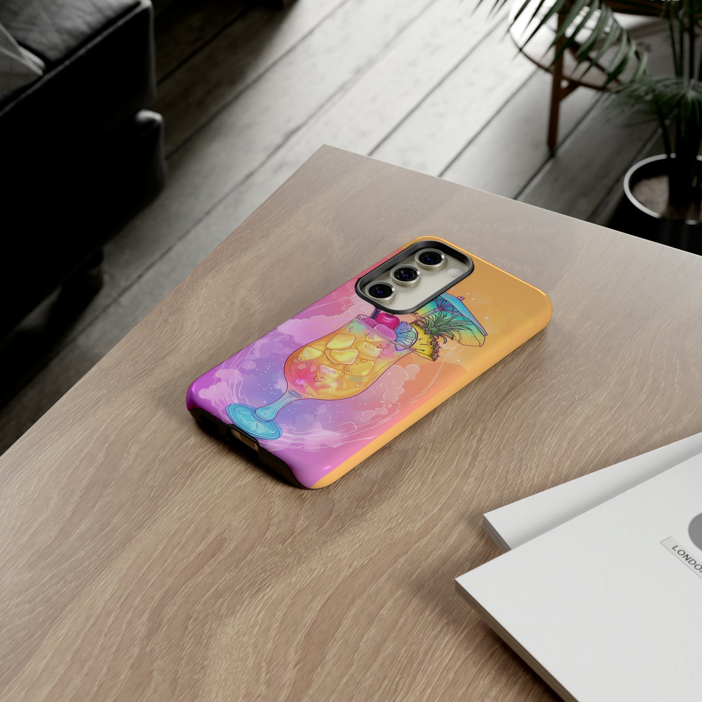 Pina Colada Cocktail Hawaiian Tropical Phone Case, Island Tropics, Wireless Compatible, Protective Cell Phone Case iPhone, Samsung, Pixel